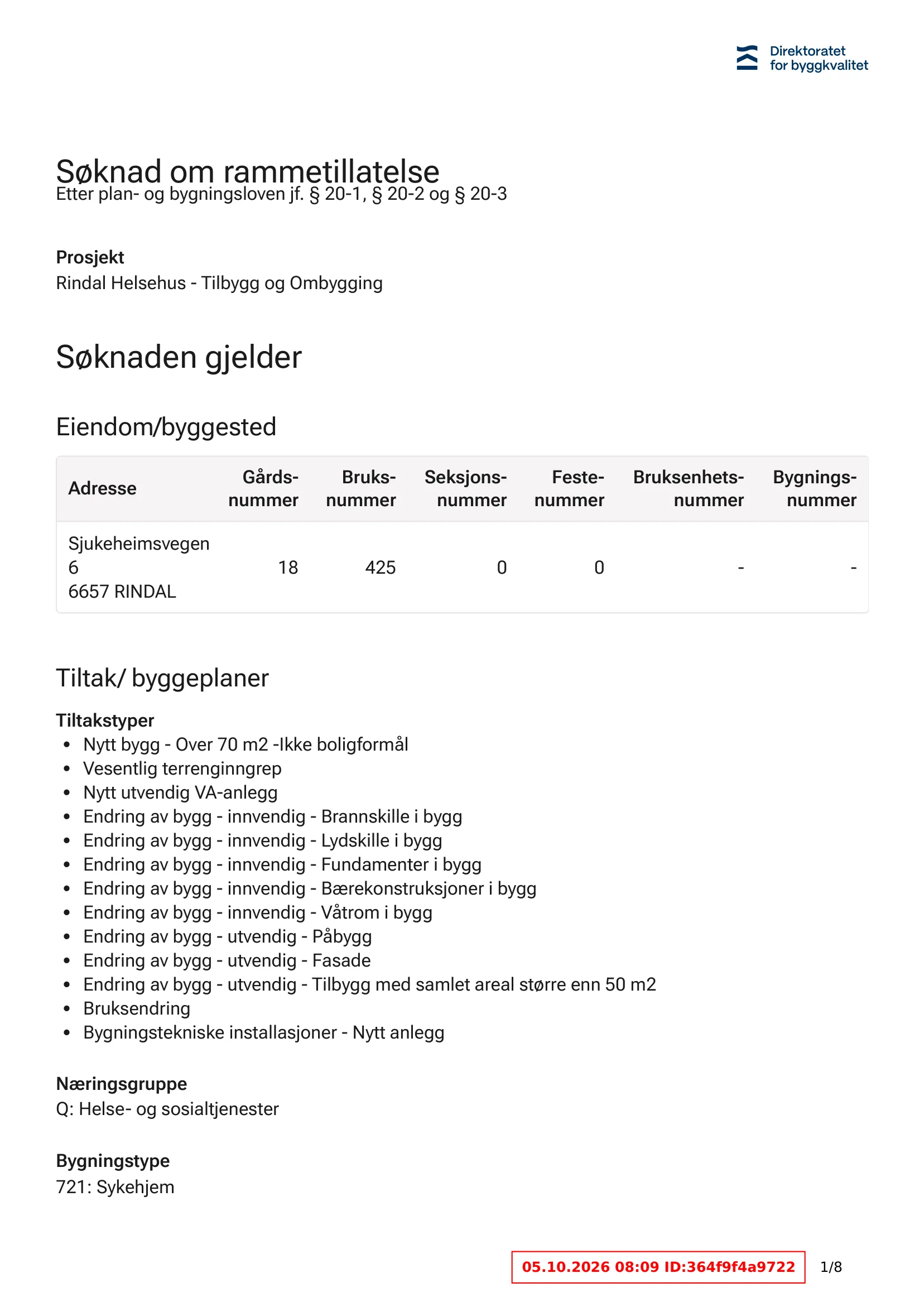 Søknad om rammetillatelse