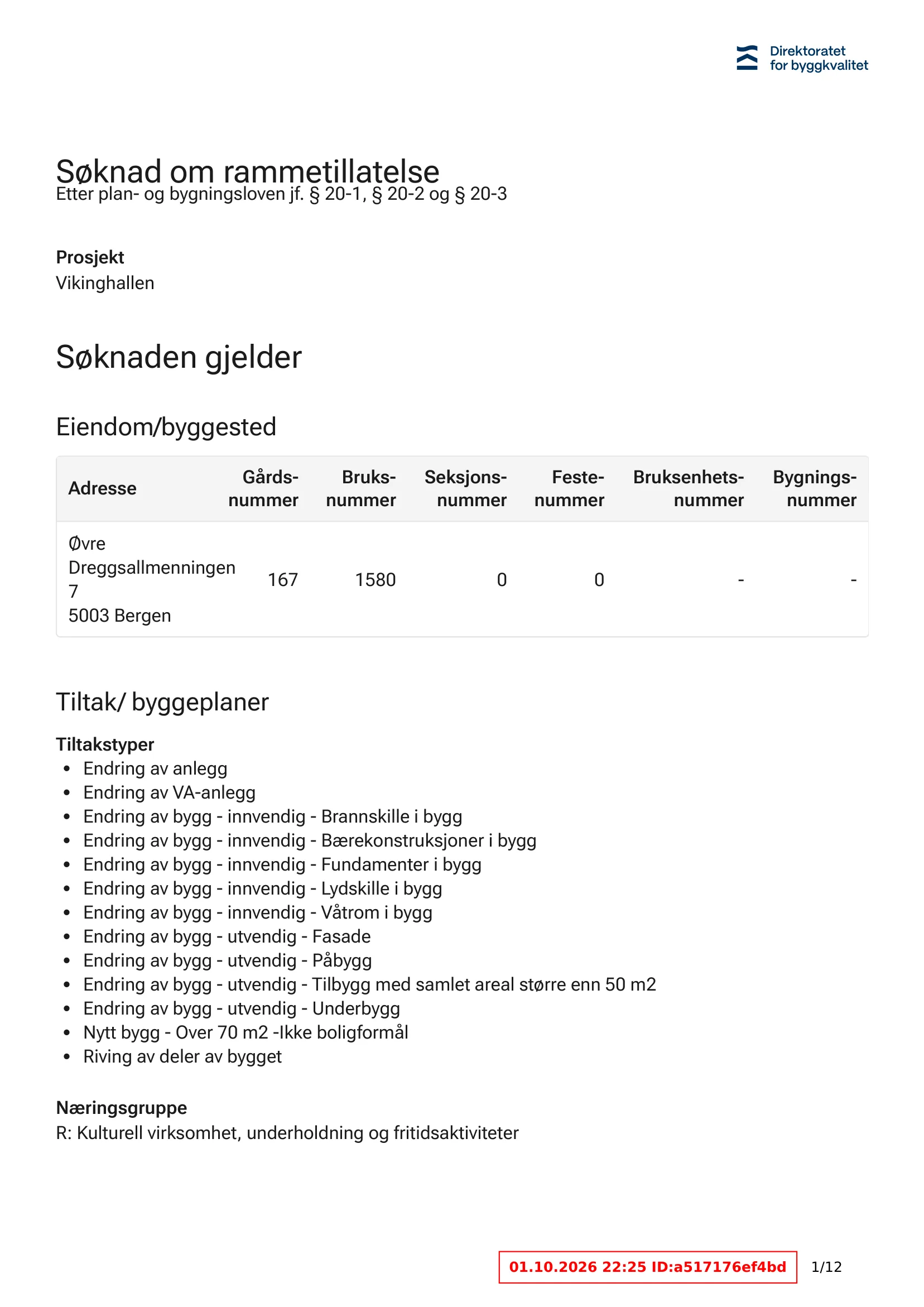 Søknad om rammetillatelse