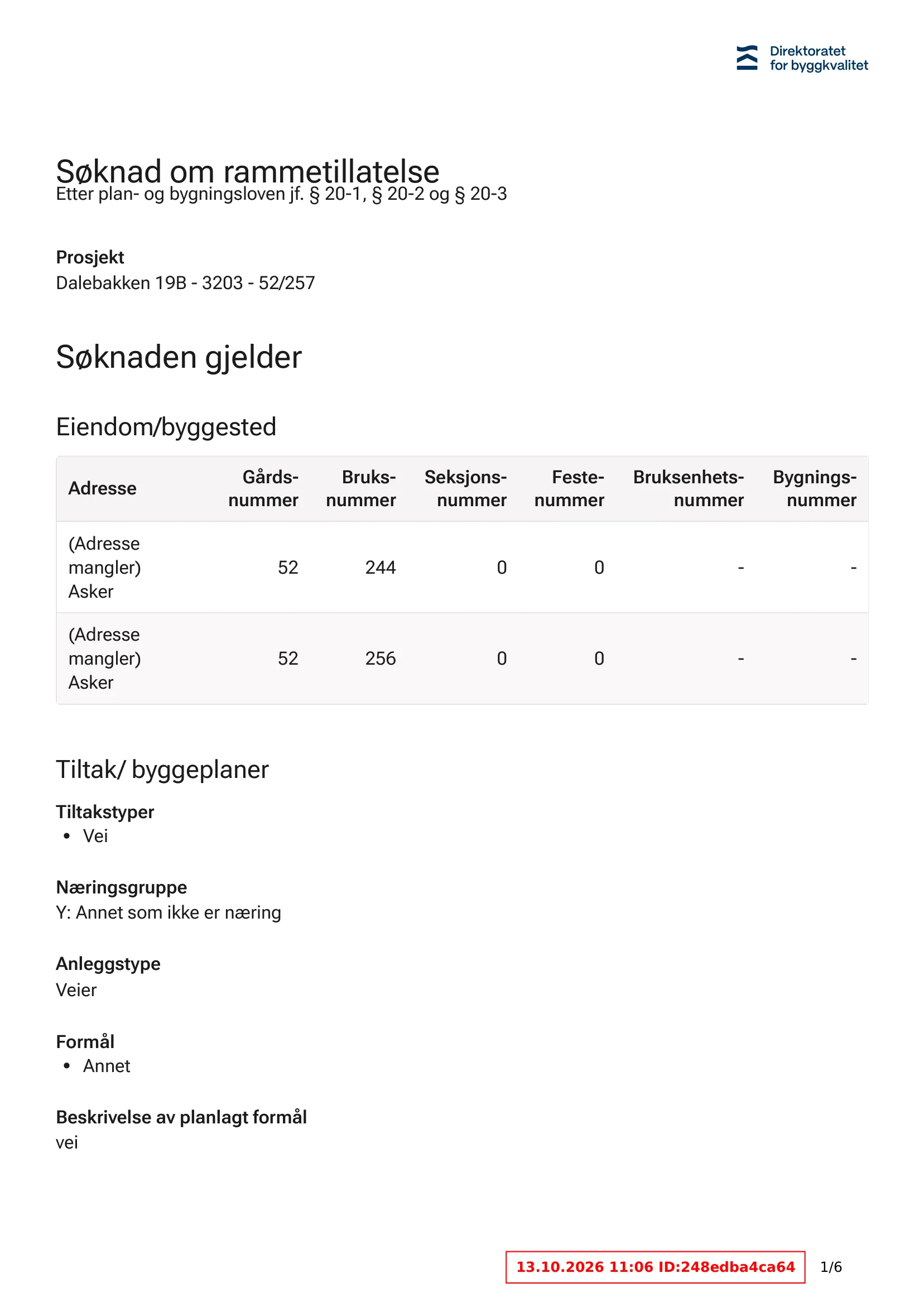 Søknad om rammetillatelse