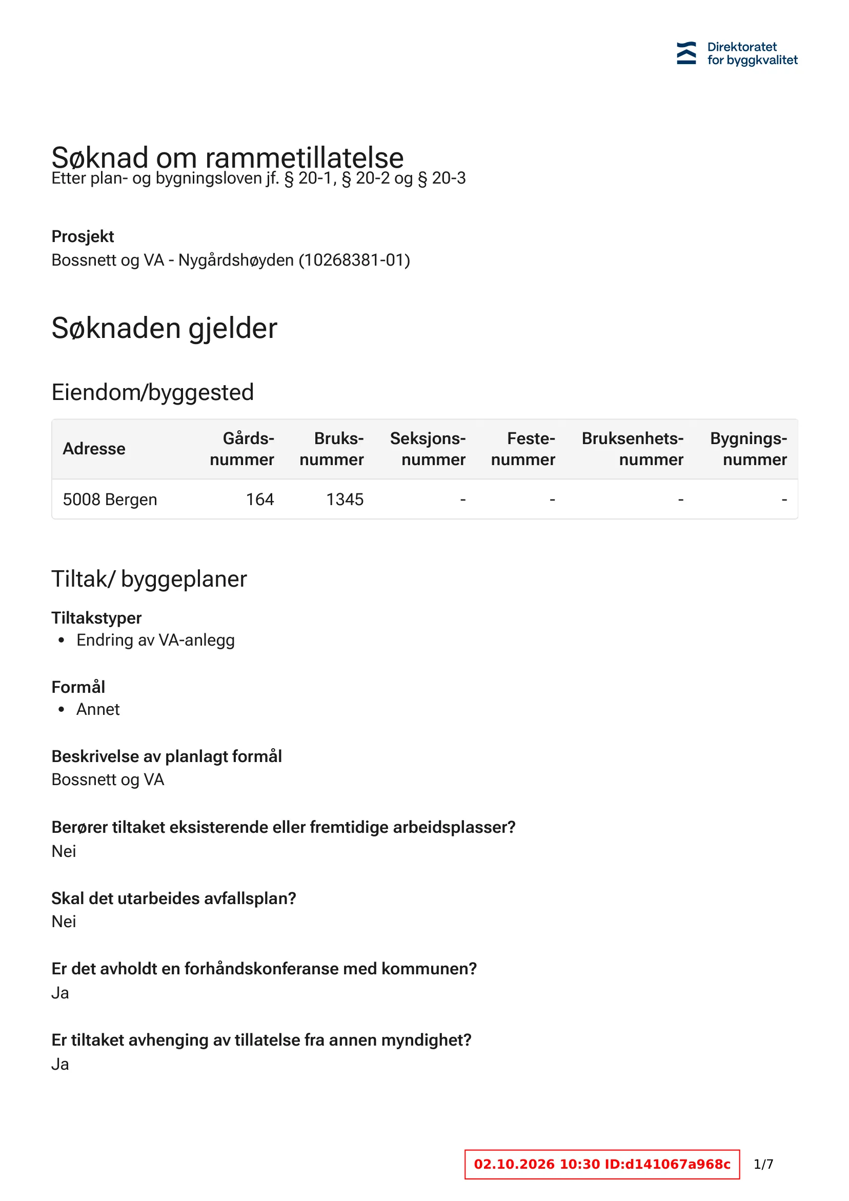 Søknad om rammetillatelse