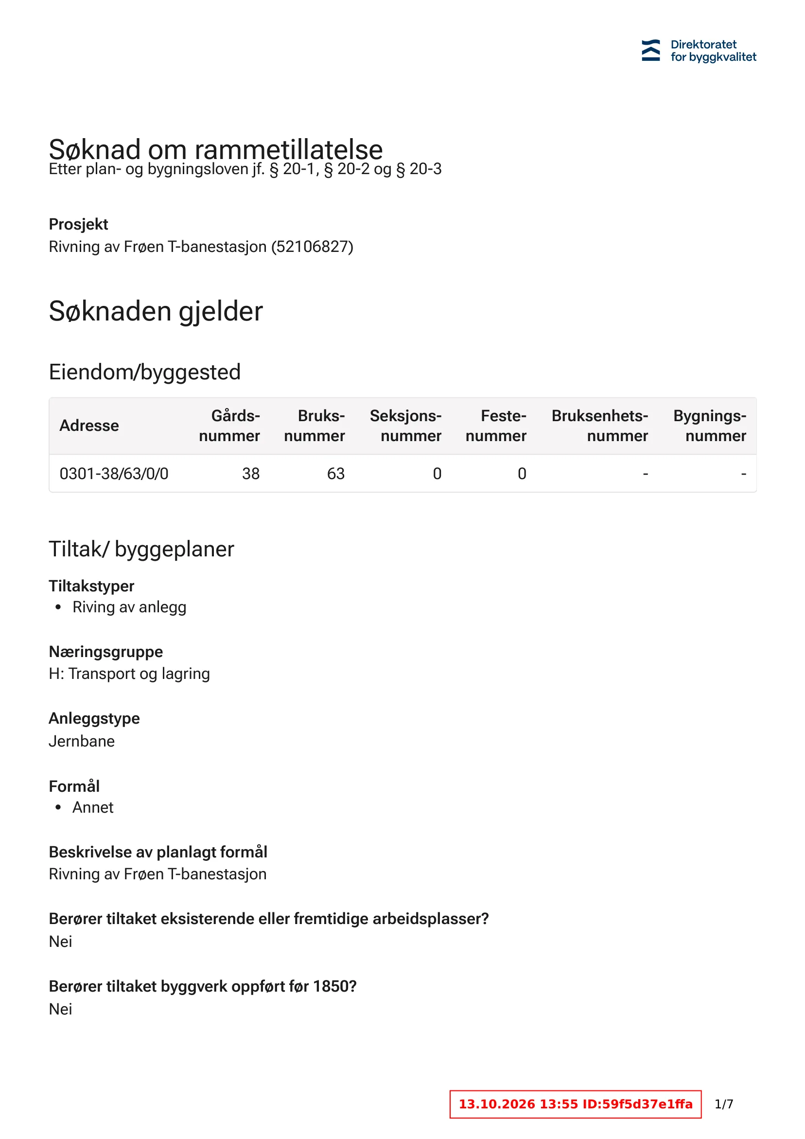Søknad om rammetillatelse