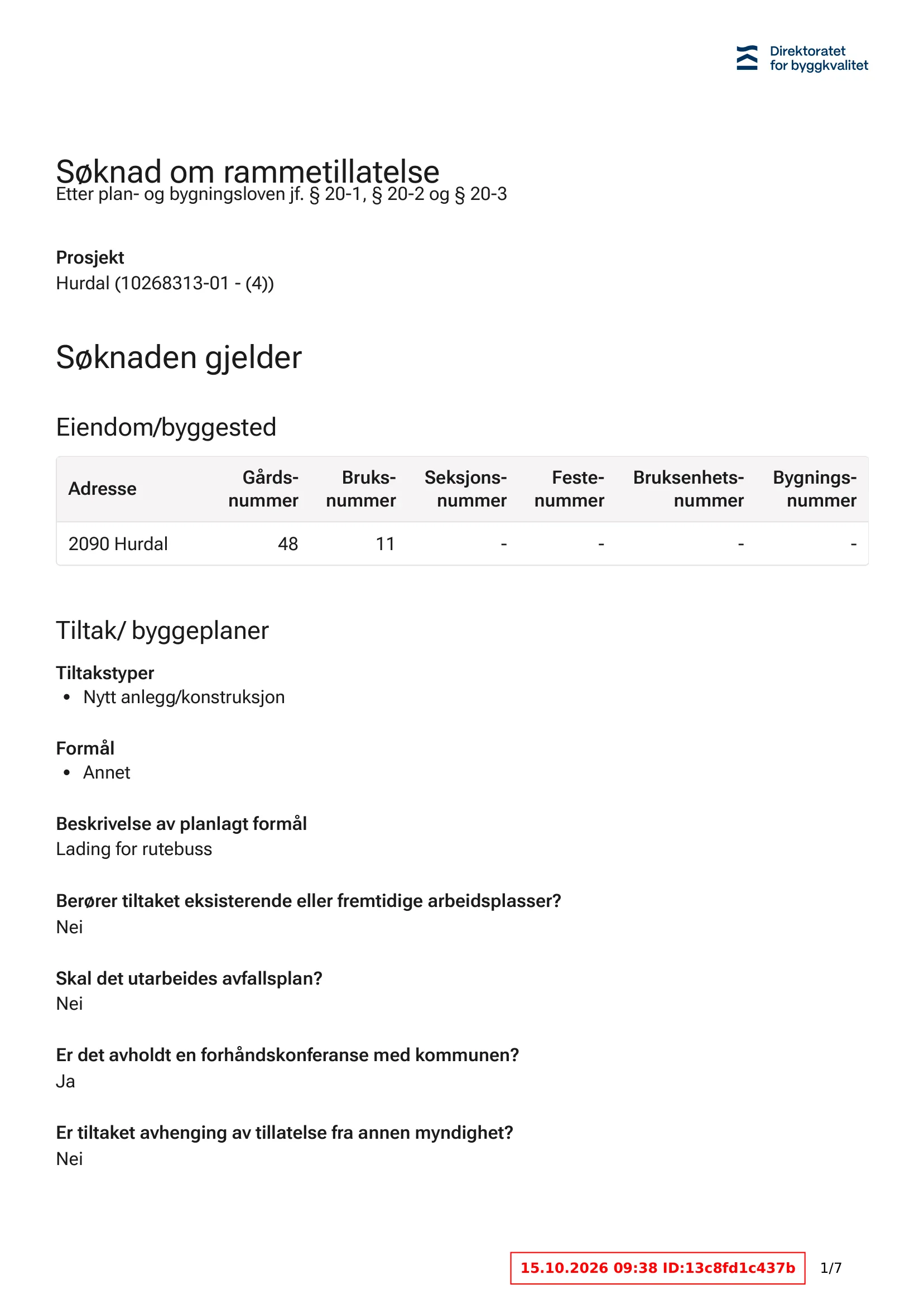 Søknad om rammetillatelse