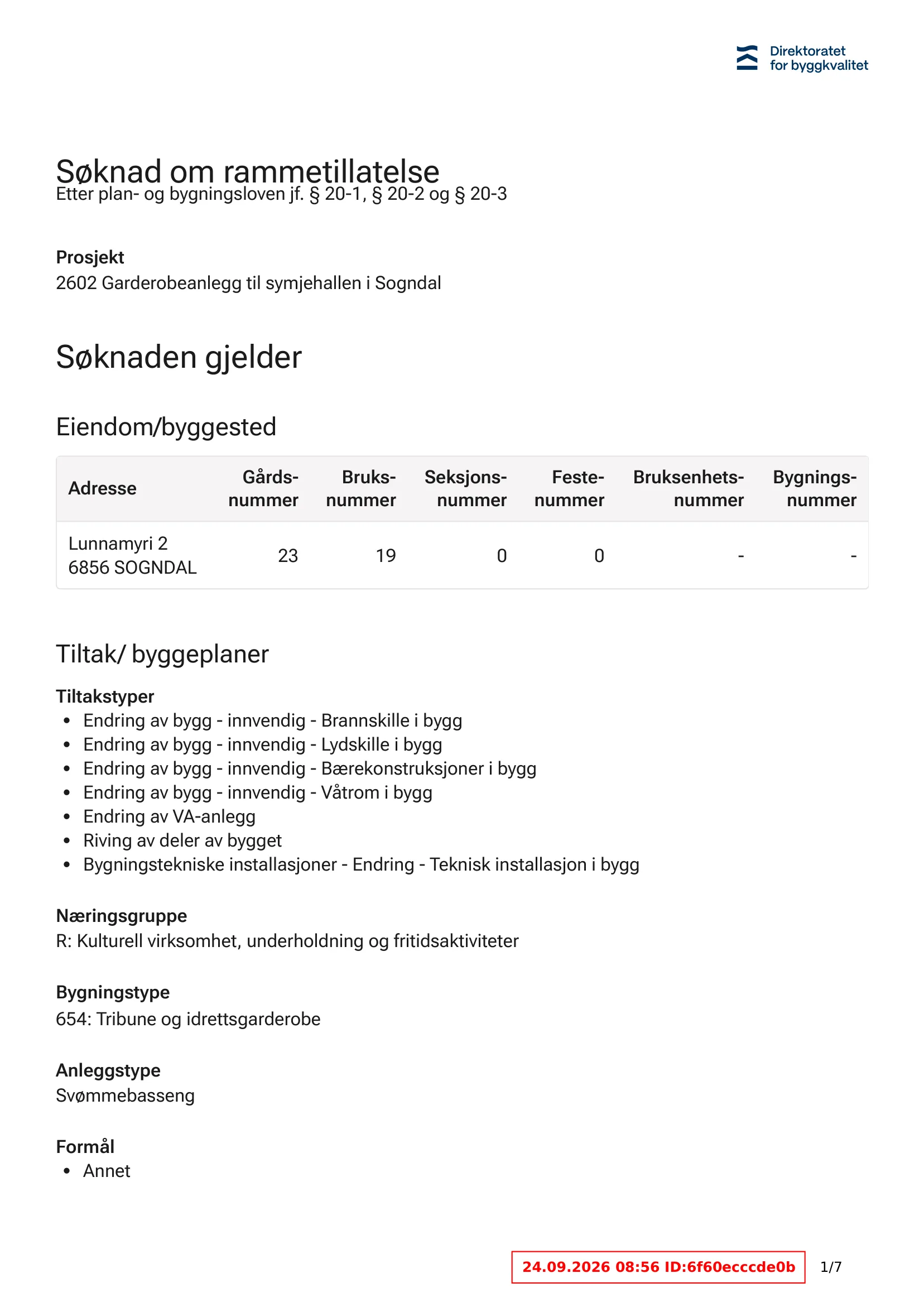Søknad om rammetillatelse
