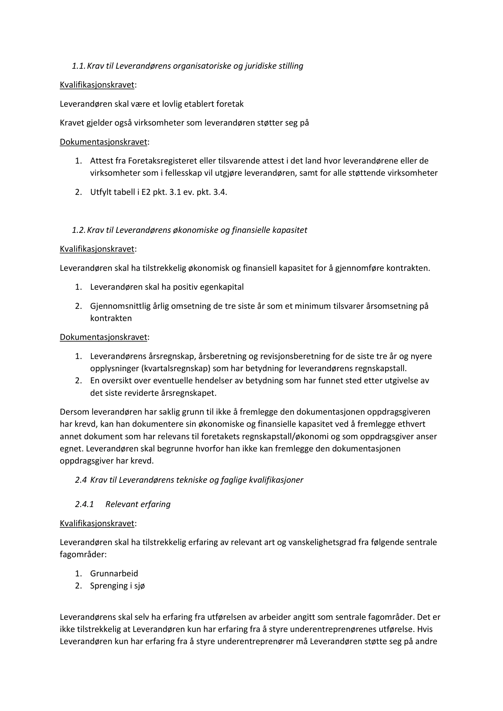Konkurransebeskrivelse