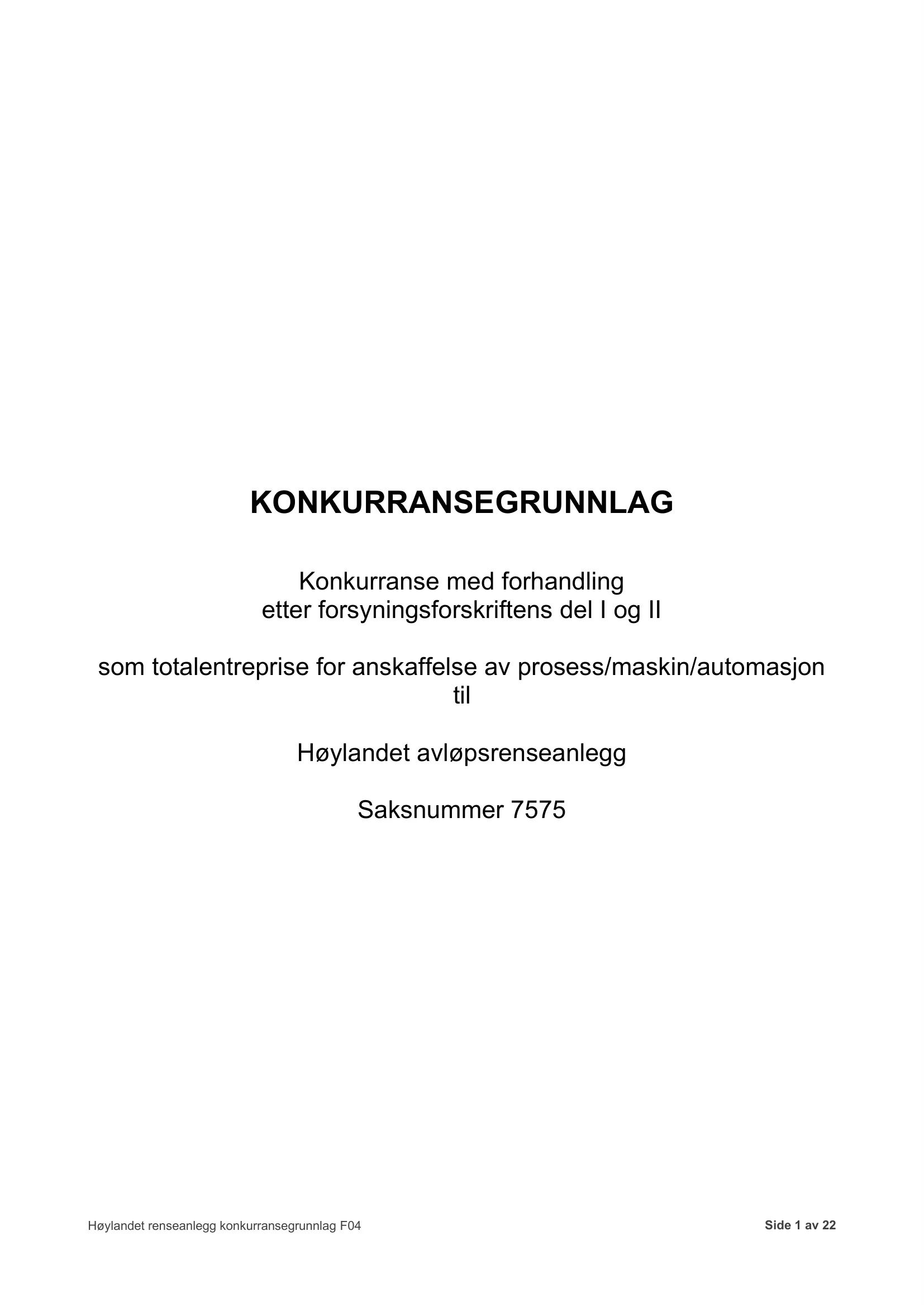 Konkurransebeskrivelse