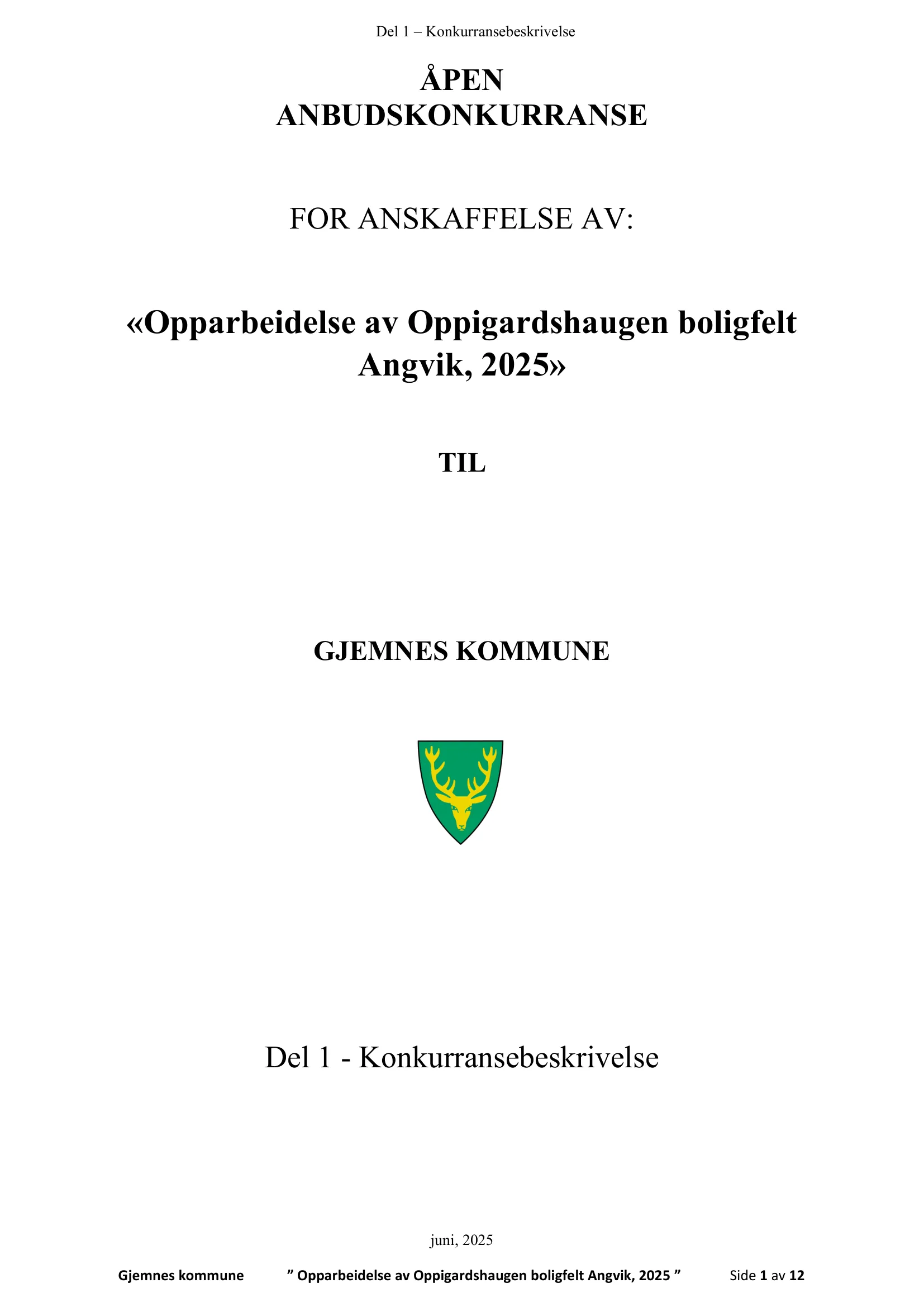 Konkurransebeskrivelse
