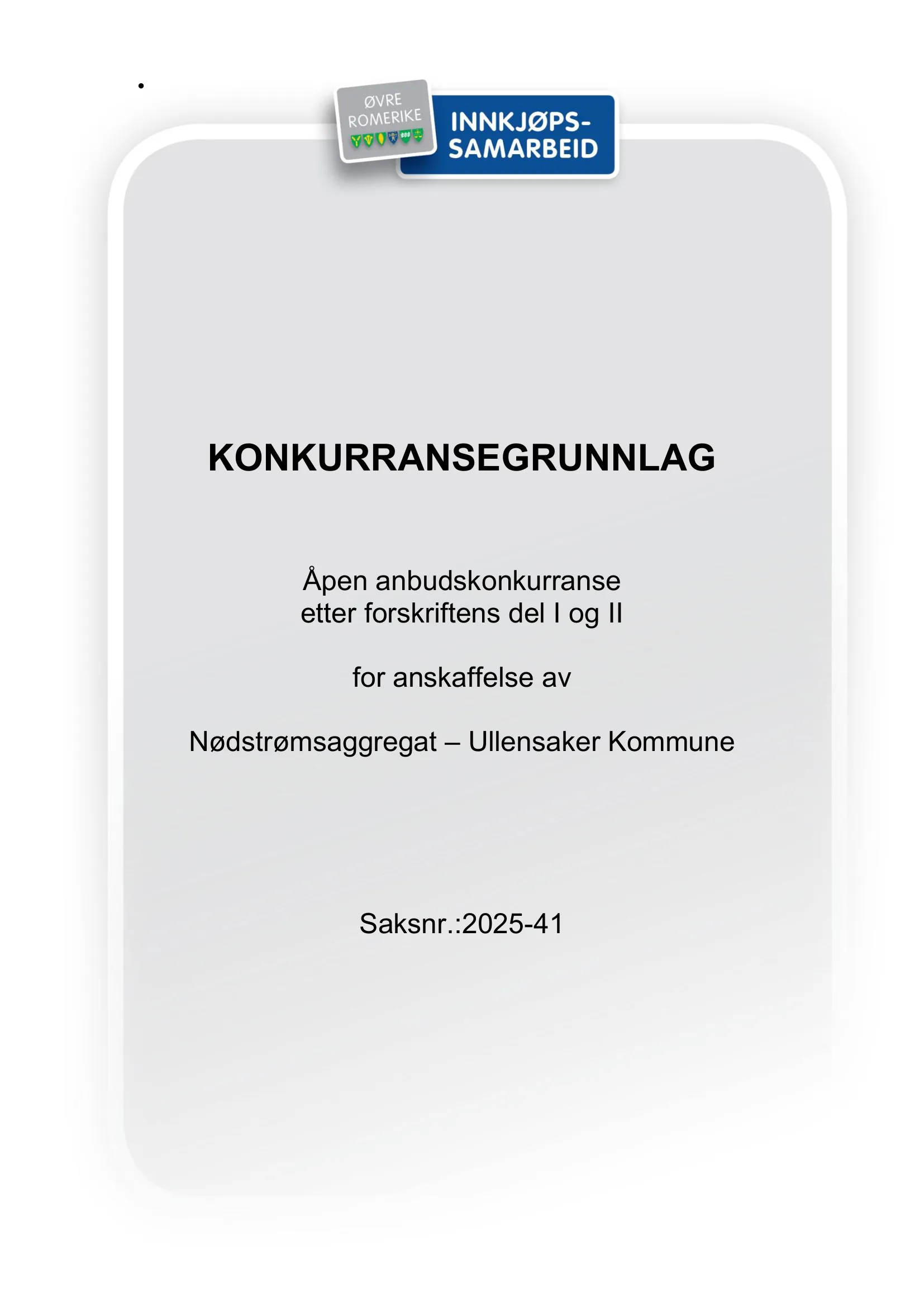 Konkurransebeskrivelse