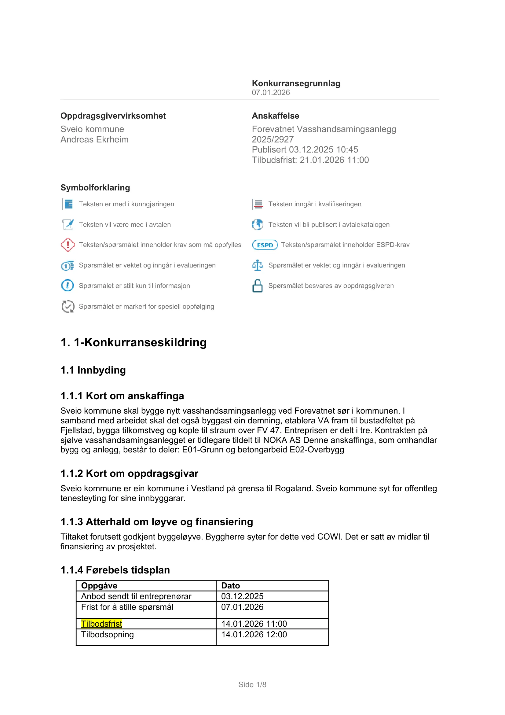 Konkurransebeskrivelse