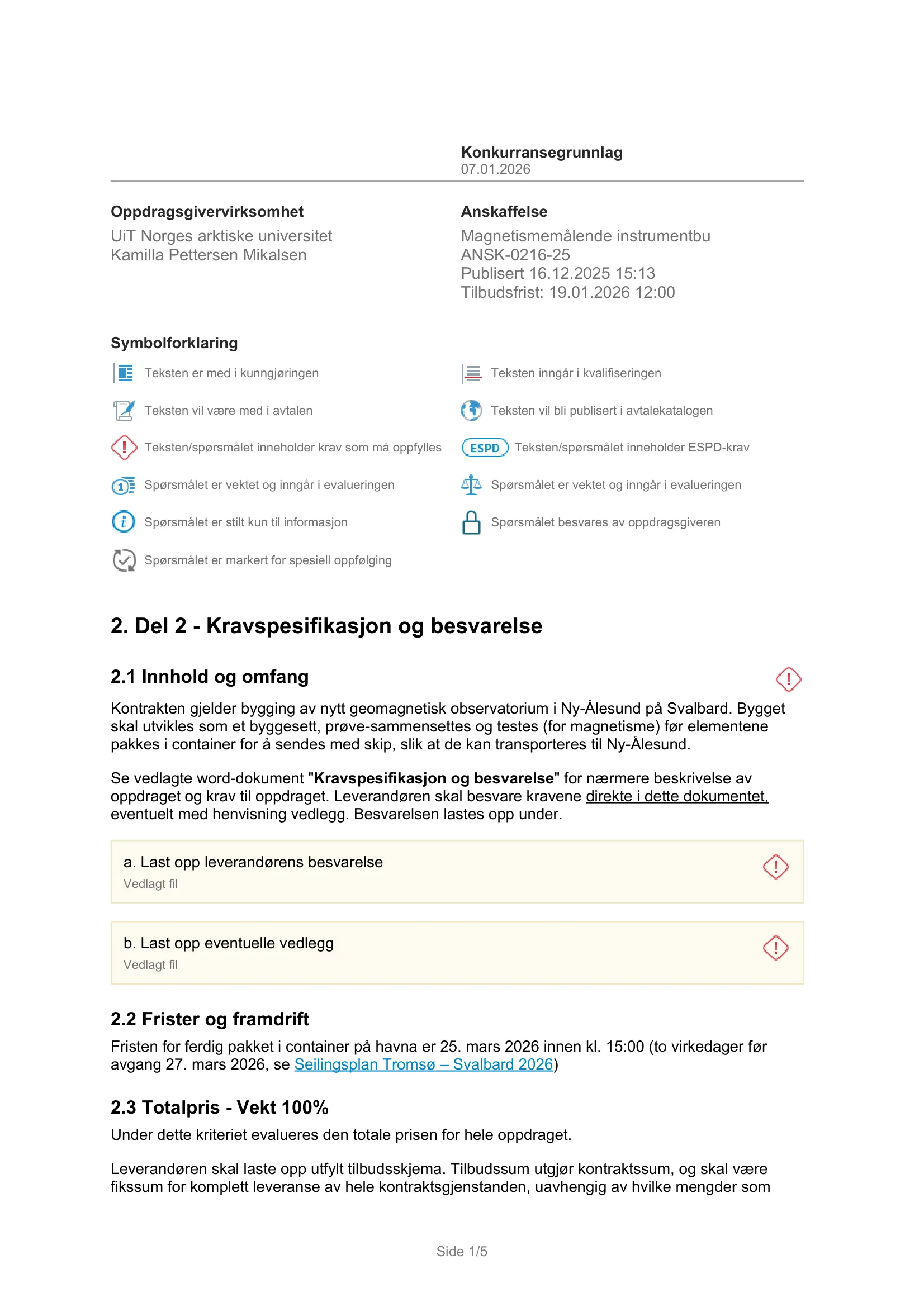 Kravspesifikasjon