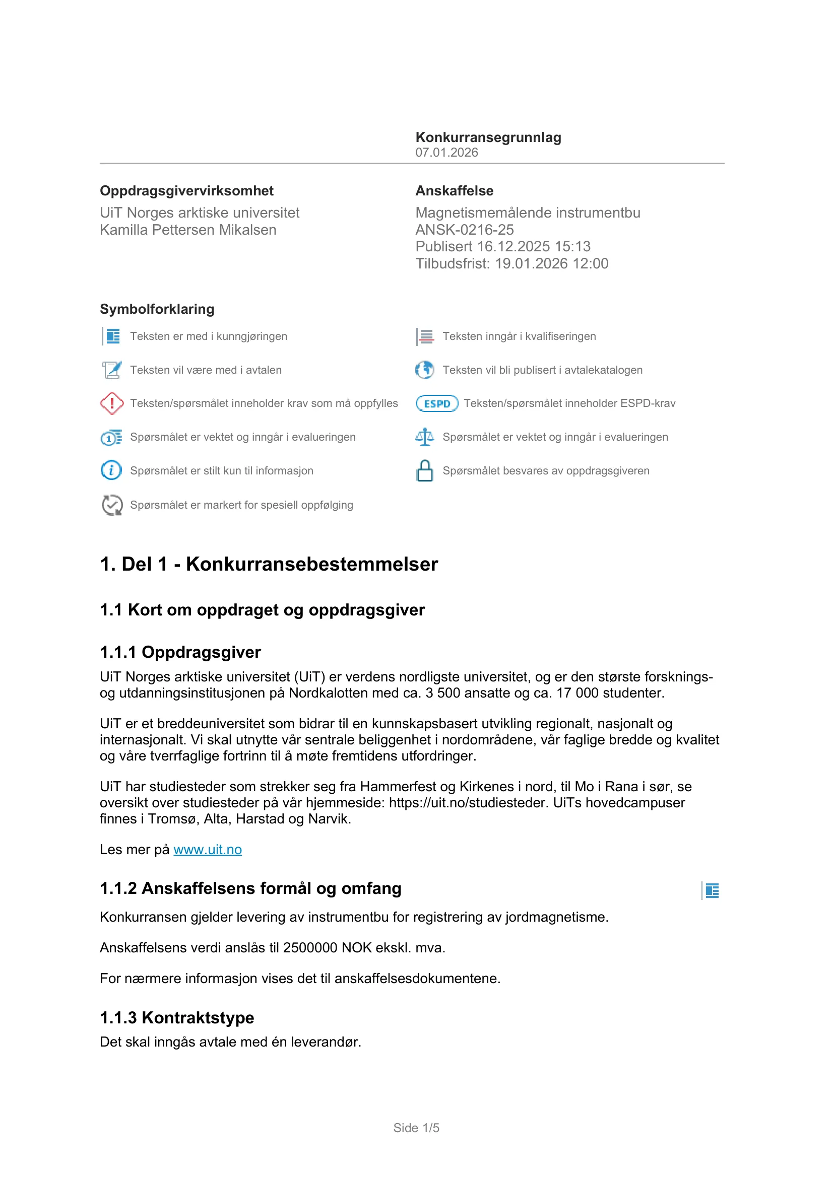 Konkurransebeskrivelse