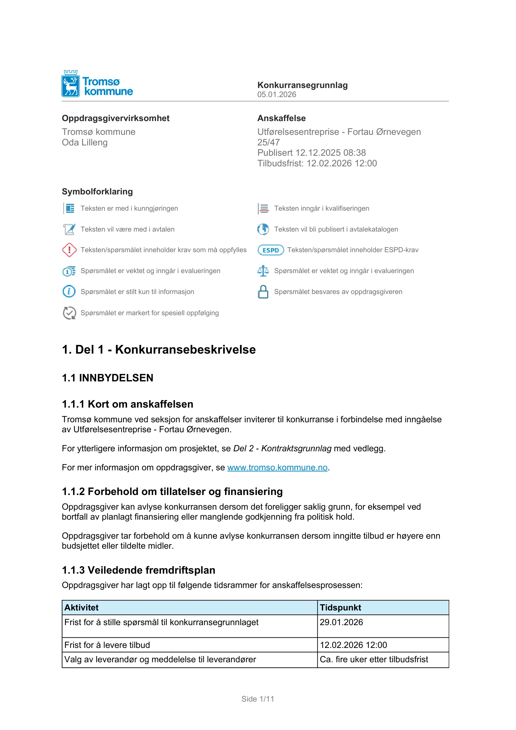 Konkurransebeskrivelse