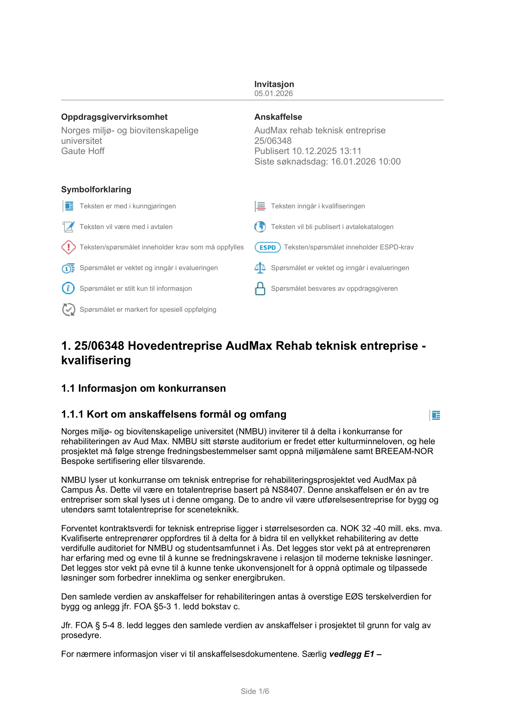 Konkurransebeskrivelse