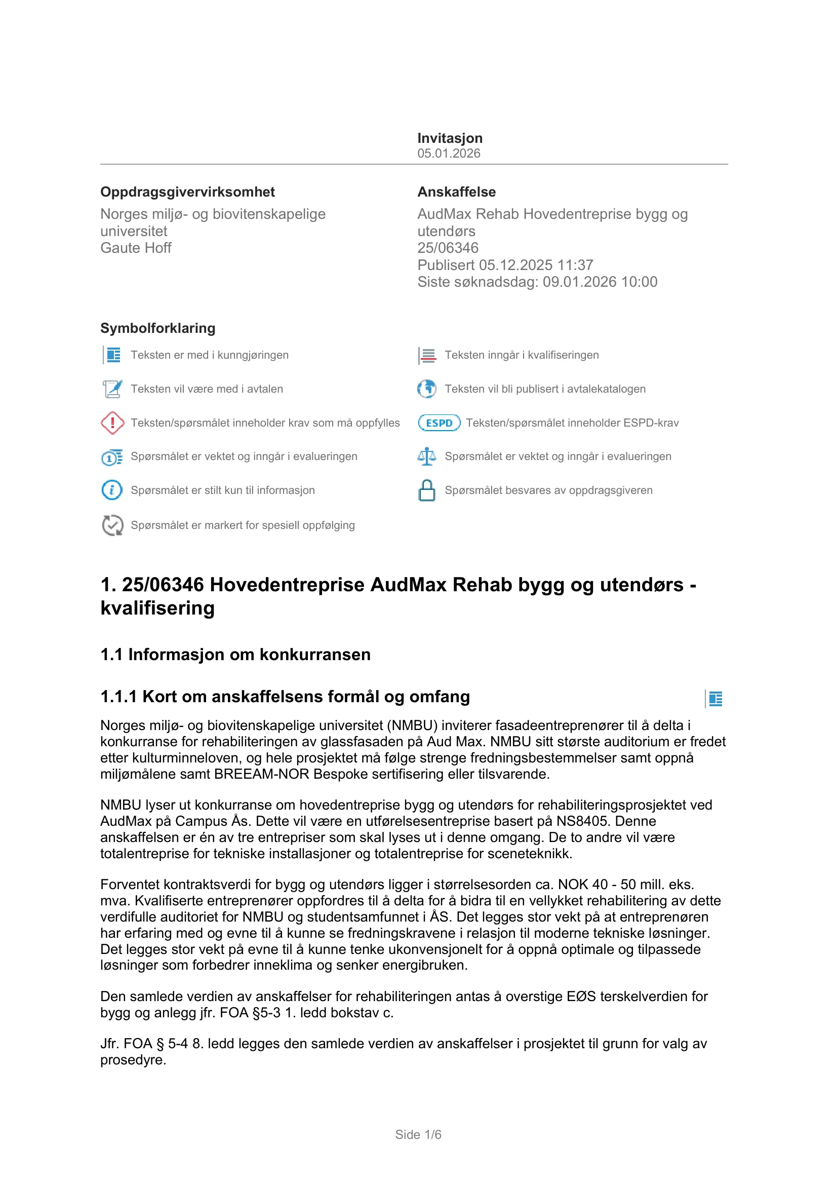 Konkurransebeskrivelse