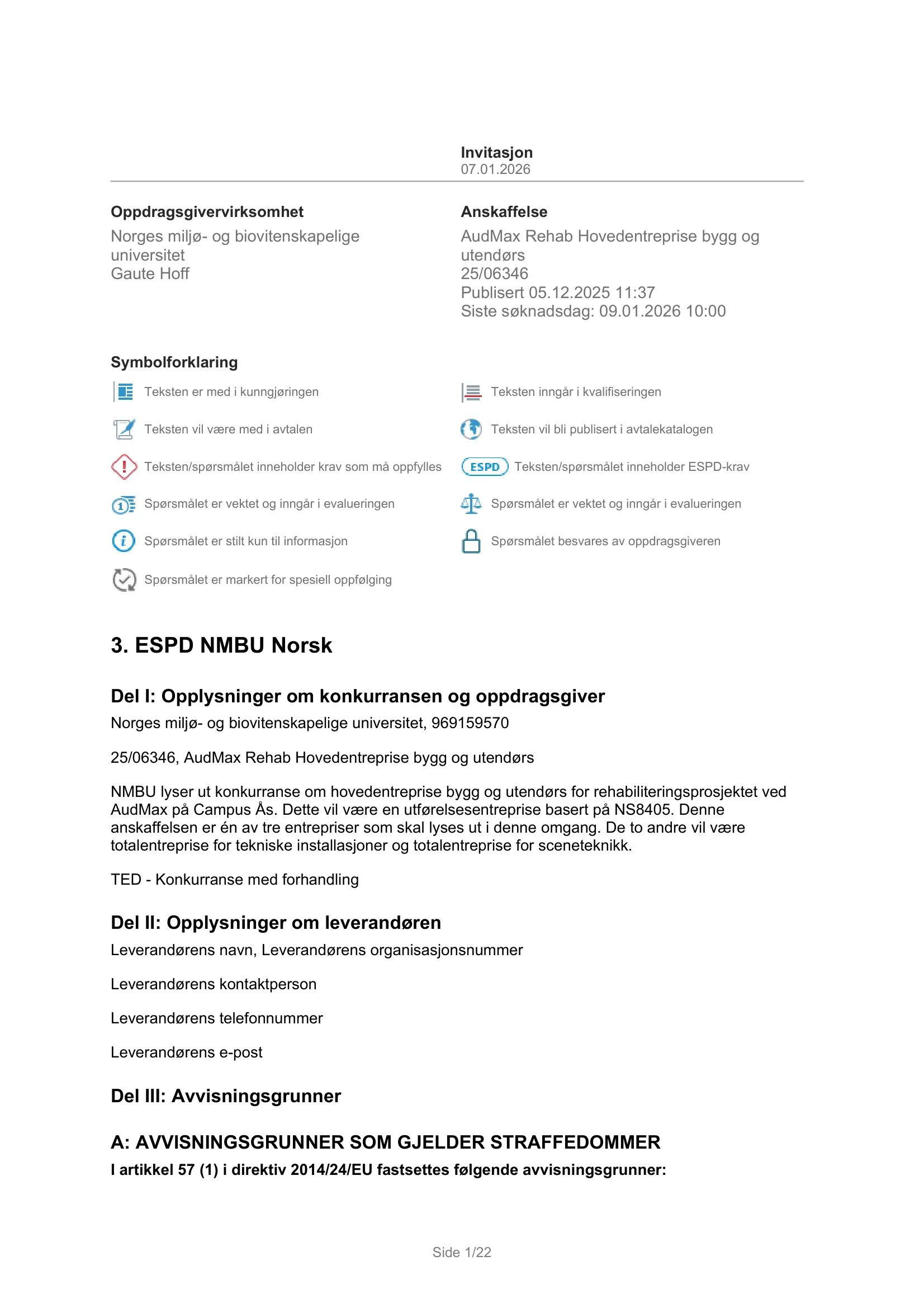 Konkurransebeskrivelse