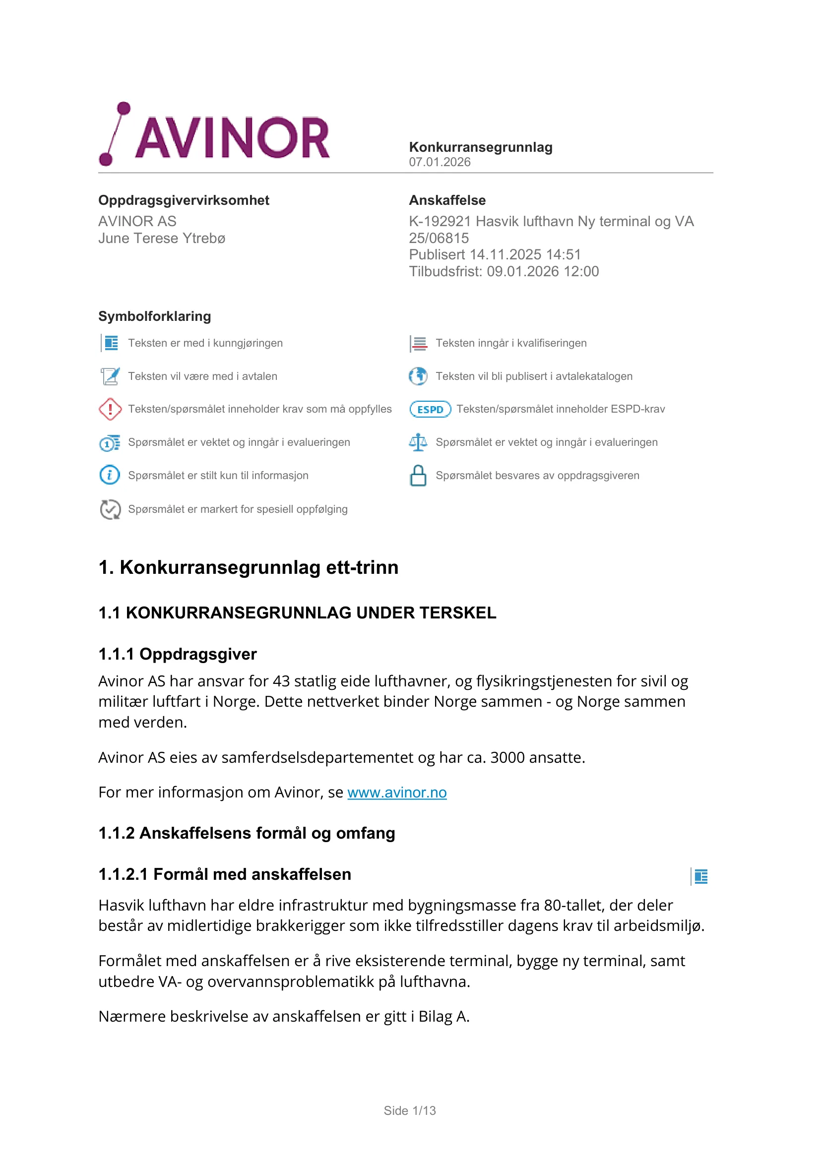 Konkurransebeskrivelse