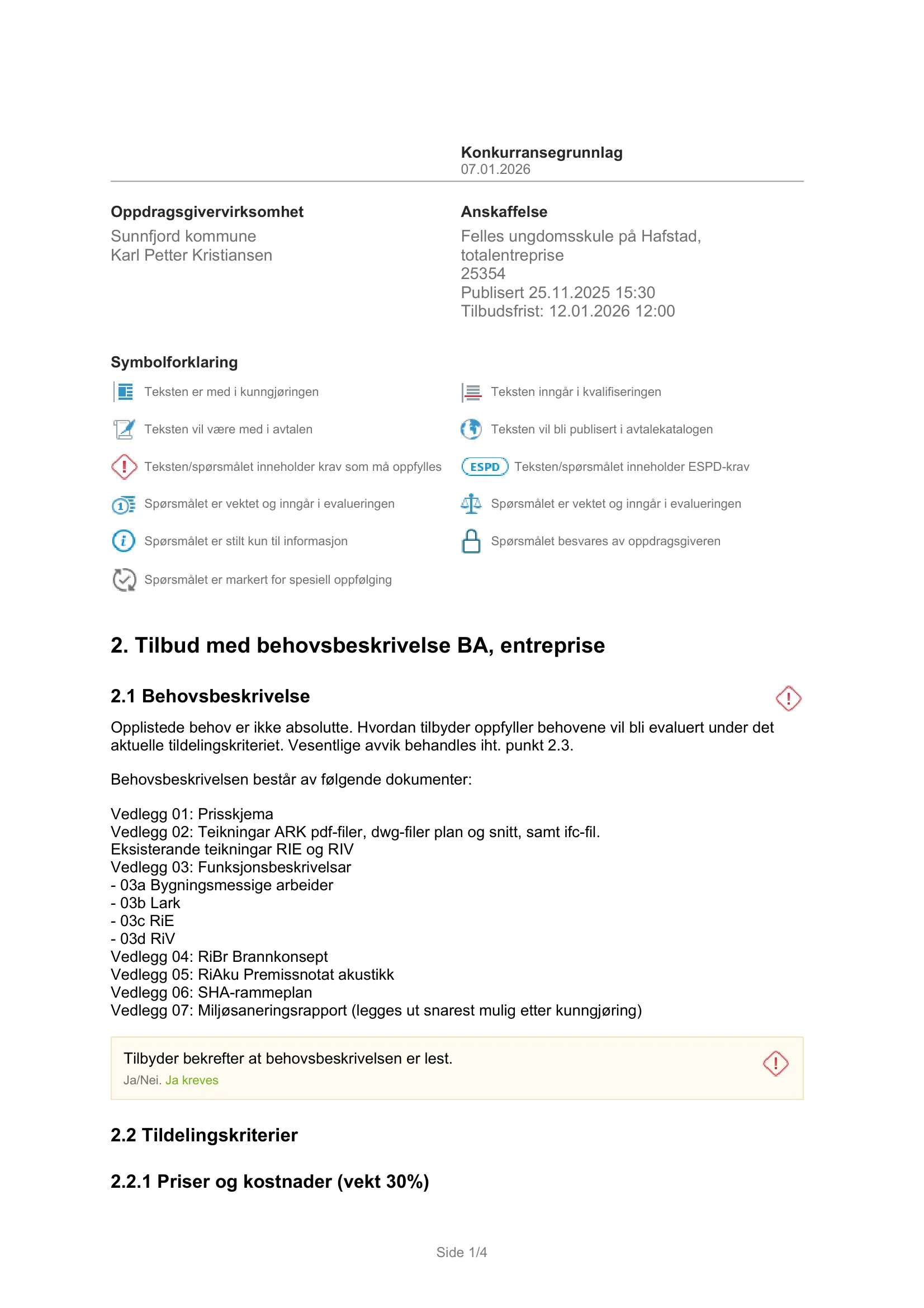 Konkurransebeskrivelse