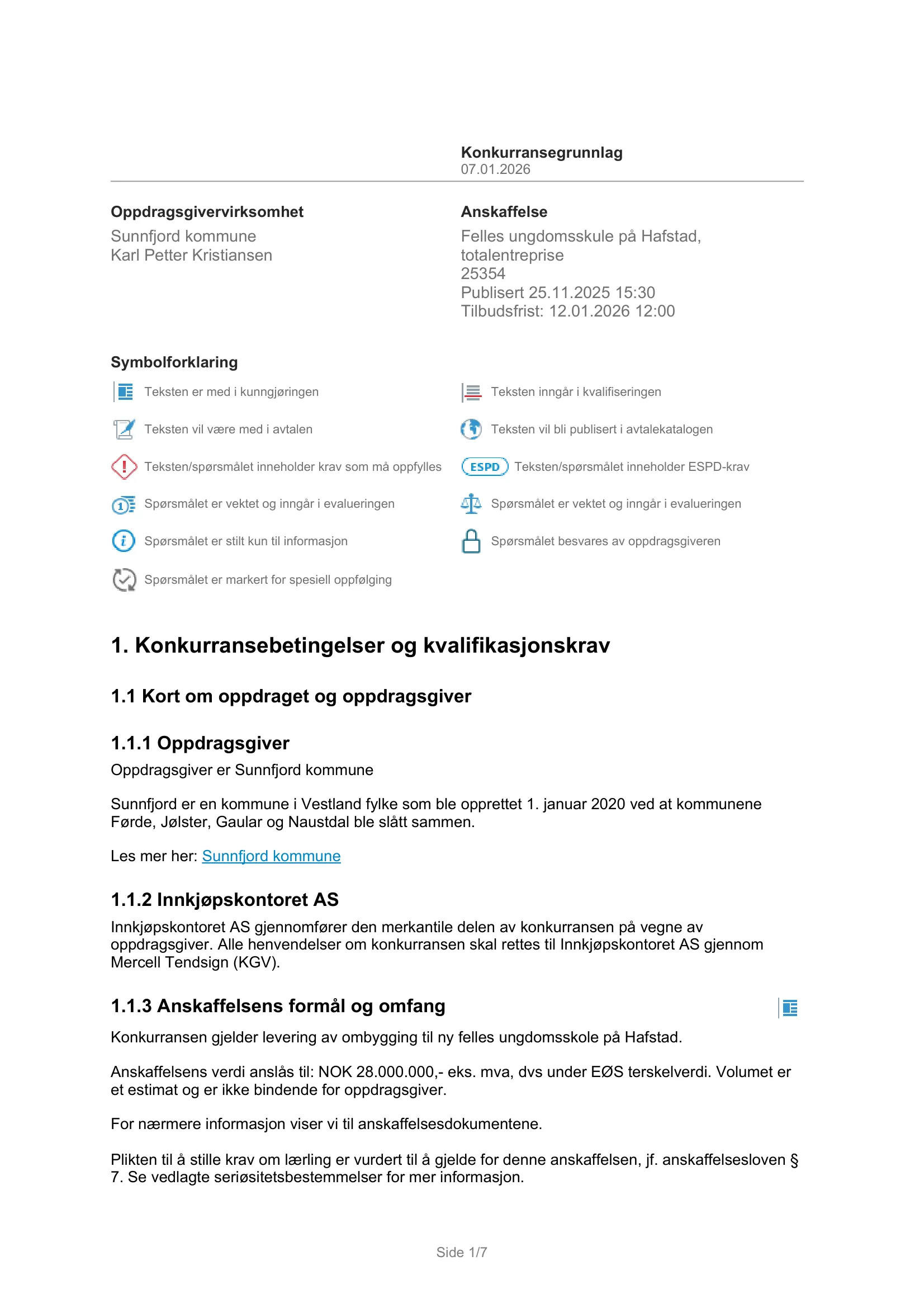 Konkurransebeskrivelse