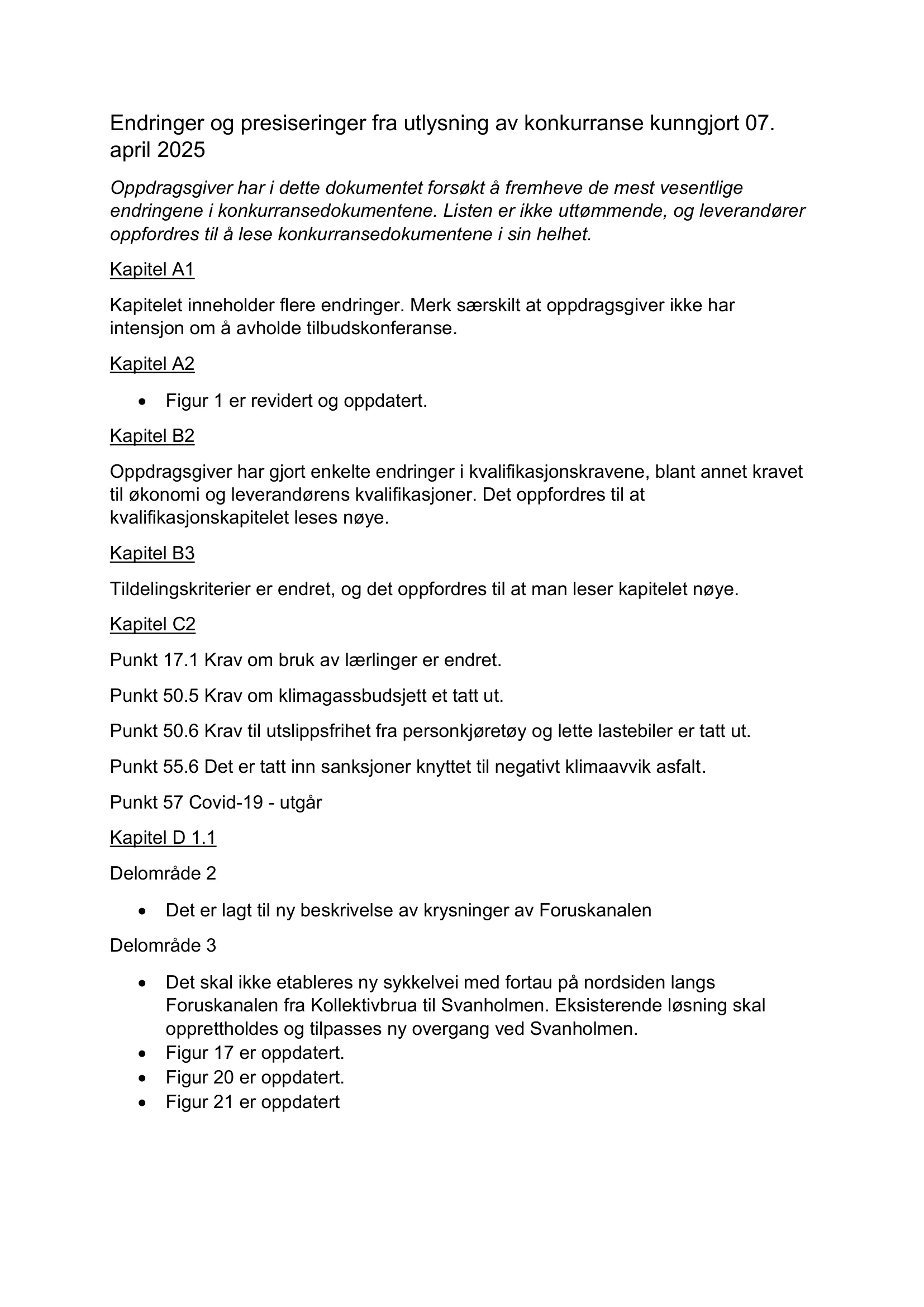 Konkurransebeskrivelse