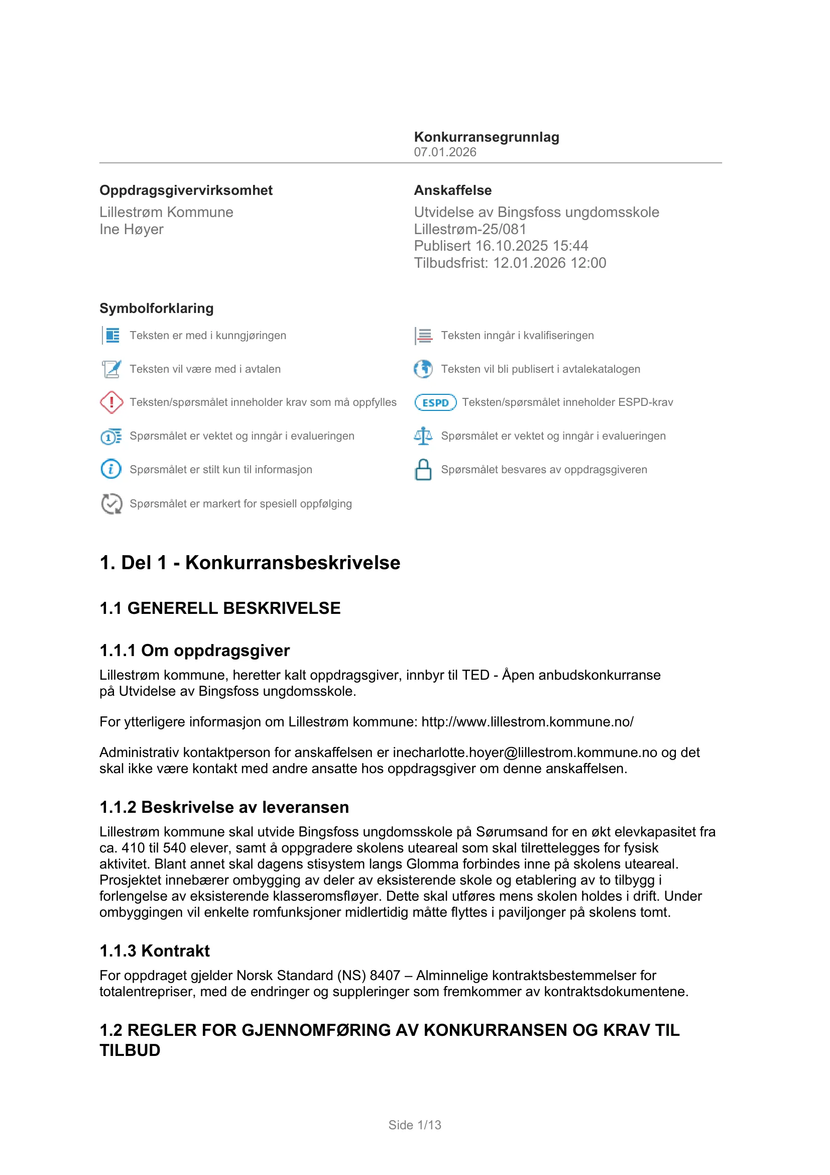 Konkurransebeskrivelse