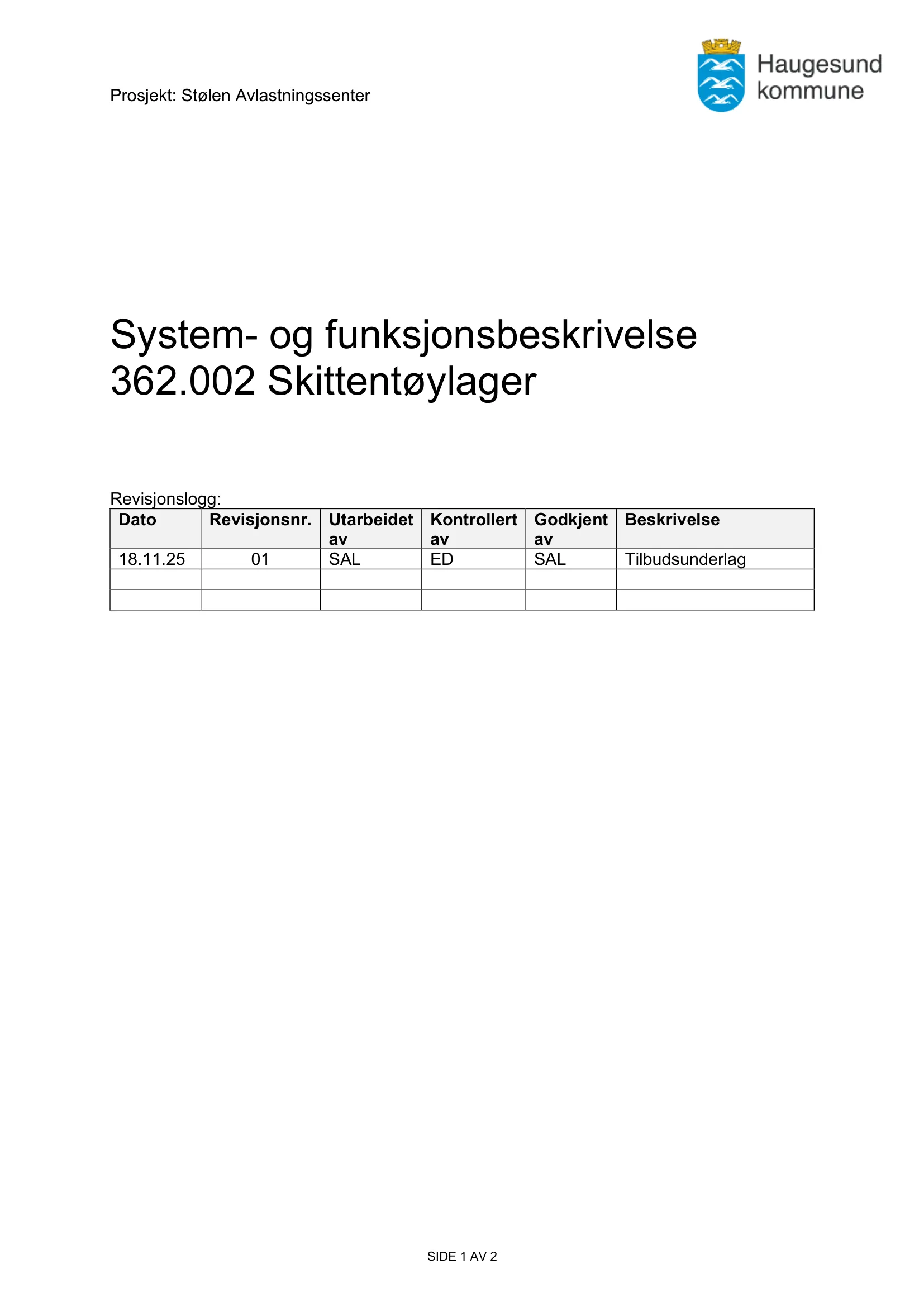 Kravspesifikasjon