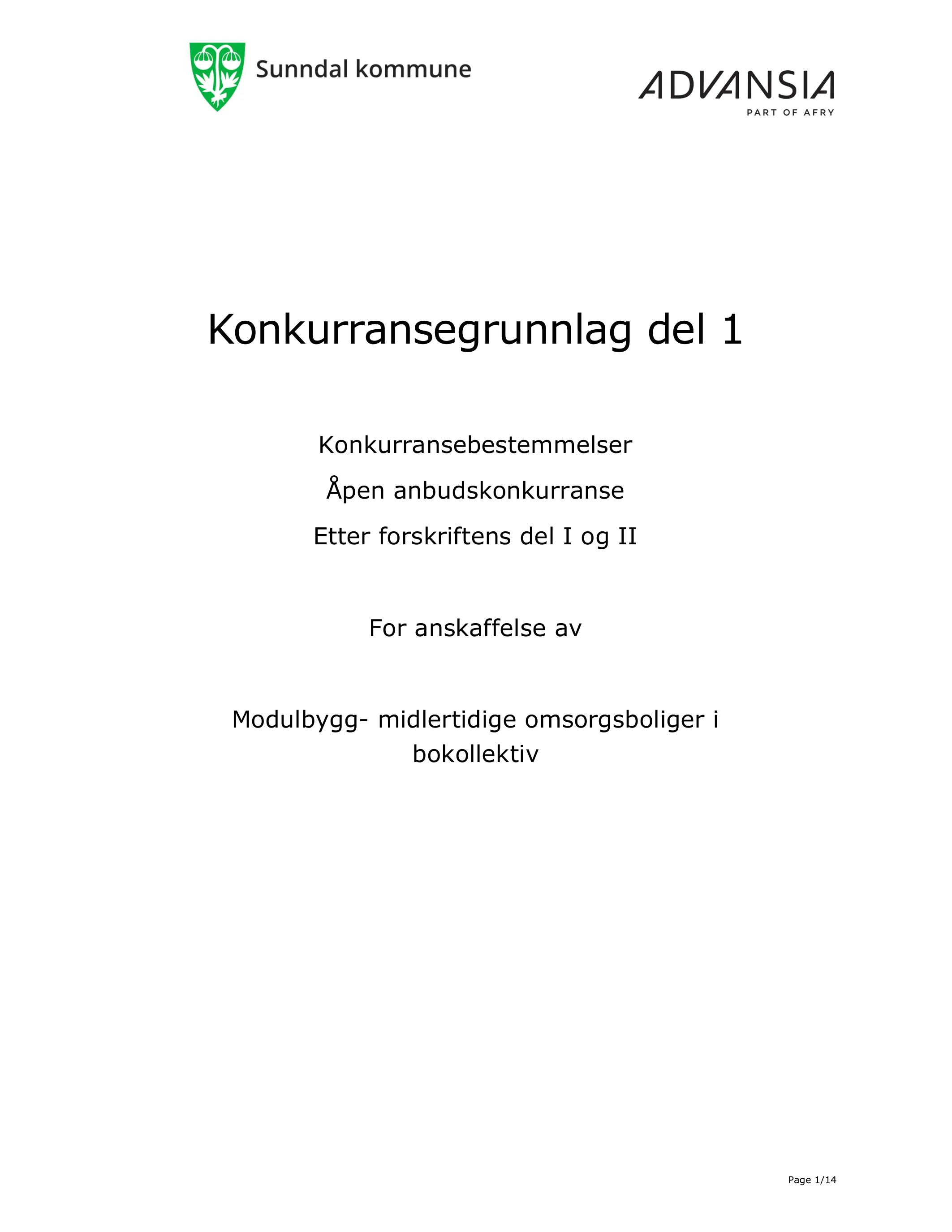 Konkurransebeskrivelse