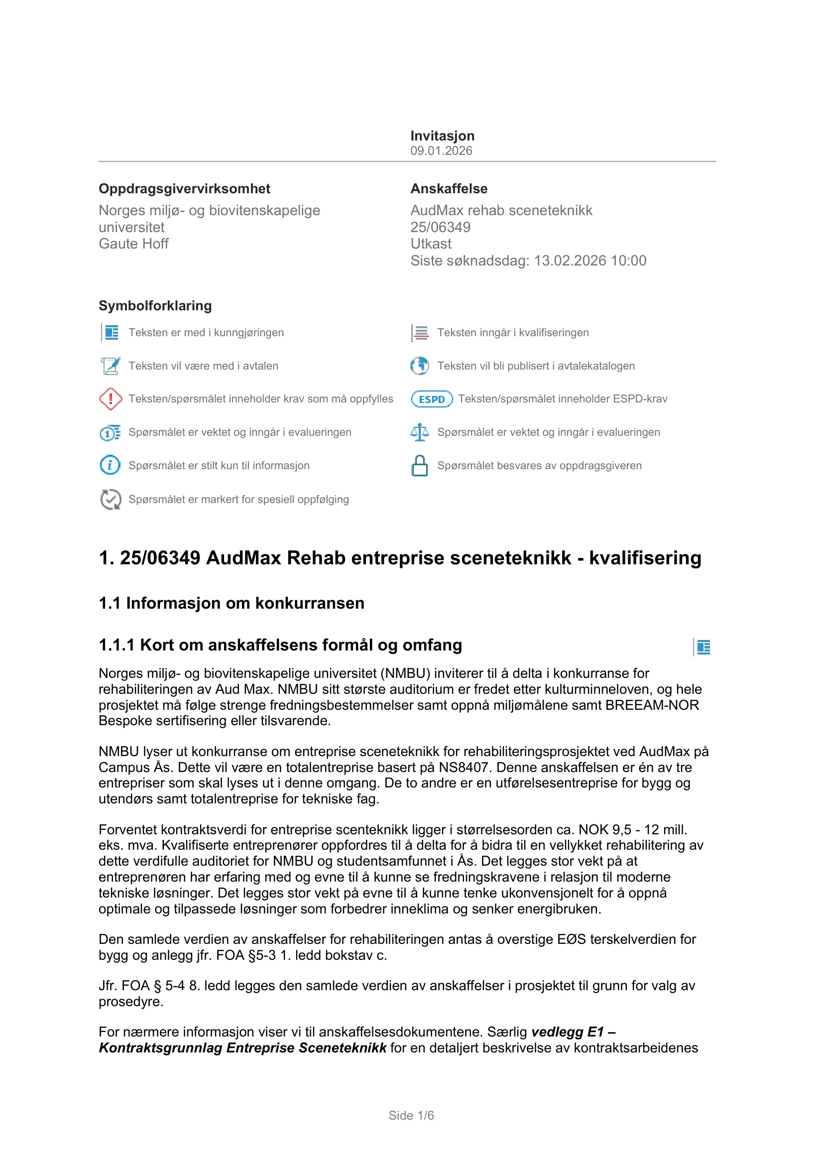Konkurransebeskrivelse