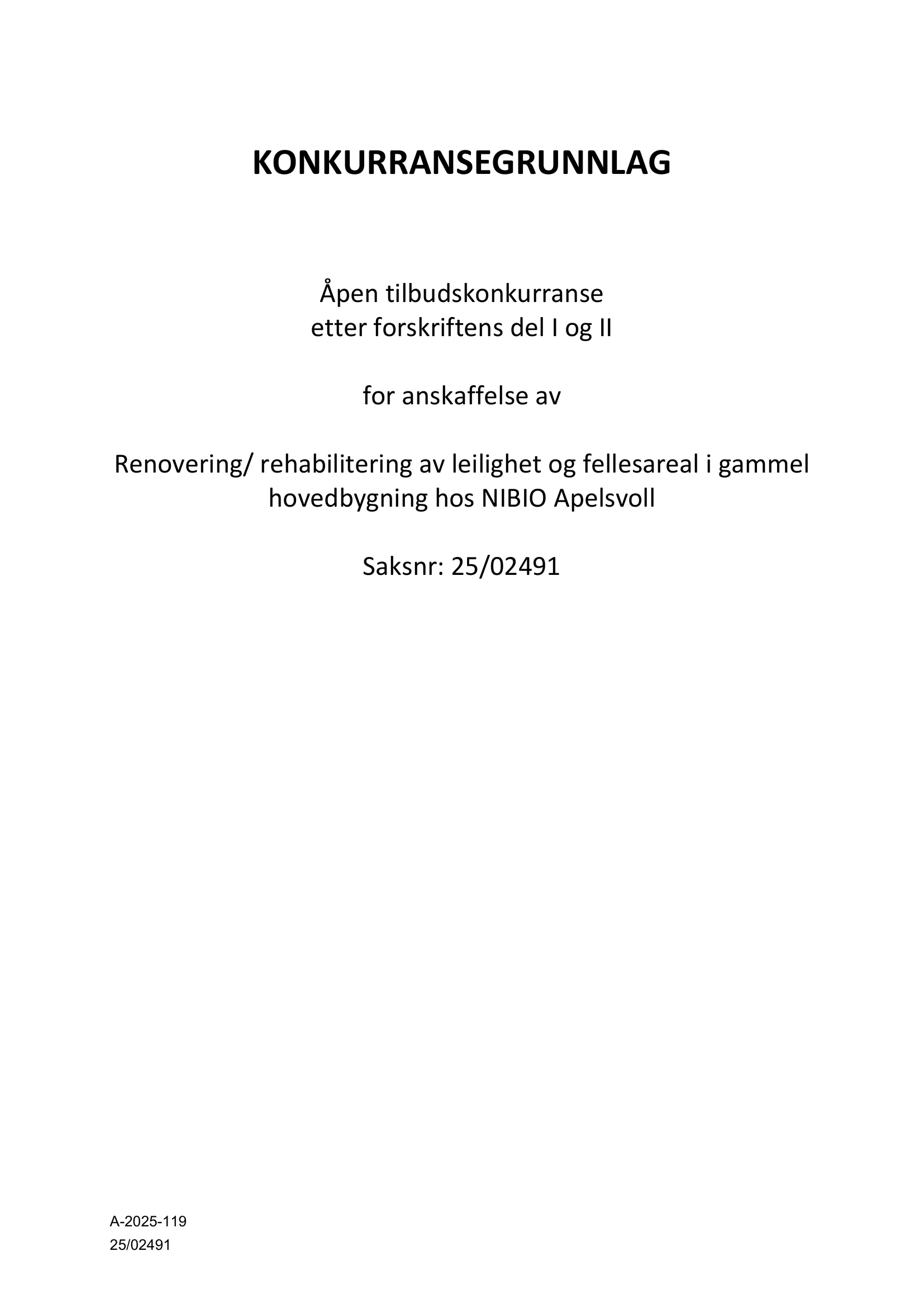 Konkurransebeskrivelse