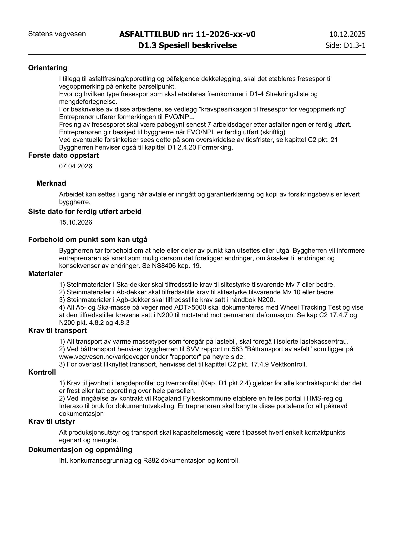 Kravspesifikasjon