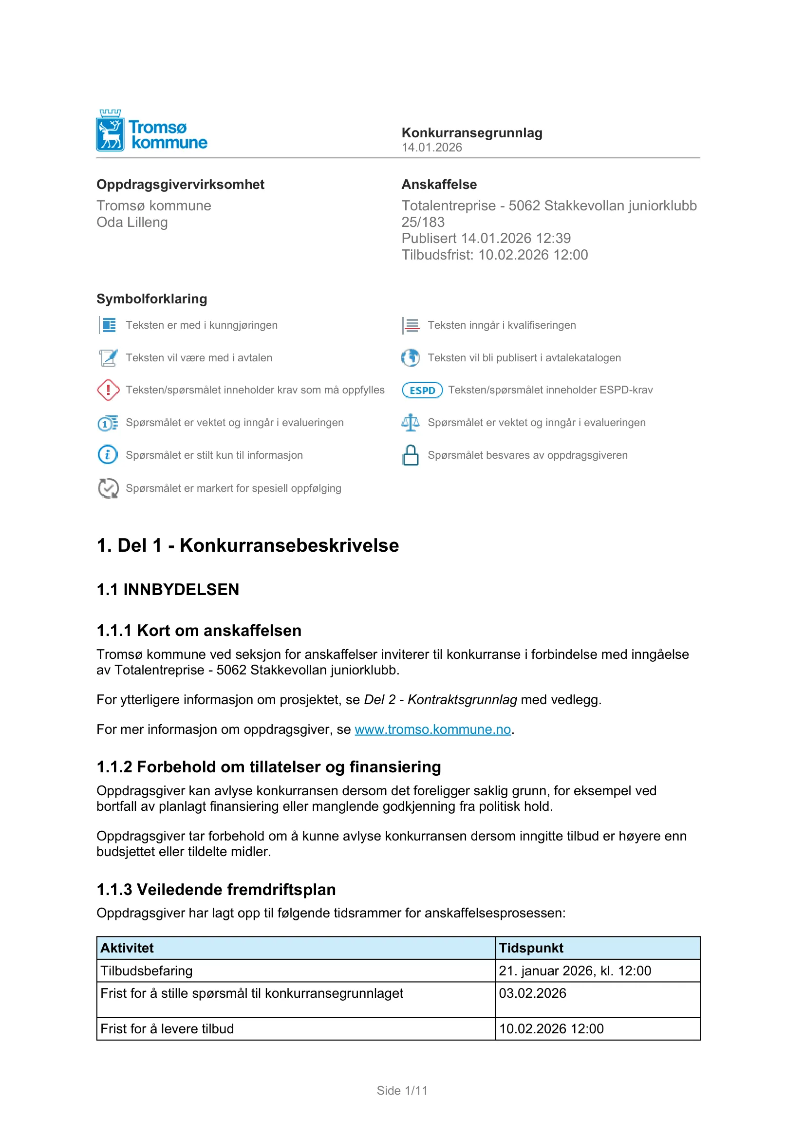 Konkurransebeskrivelse