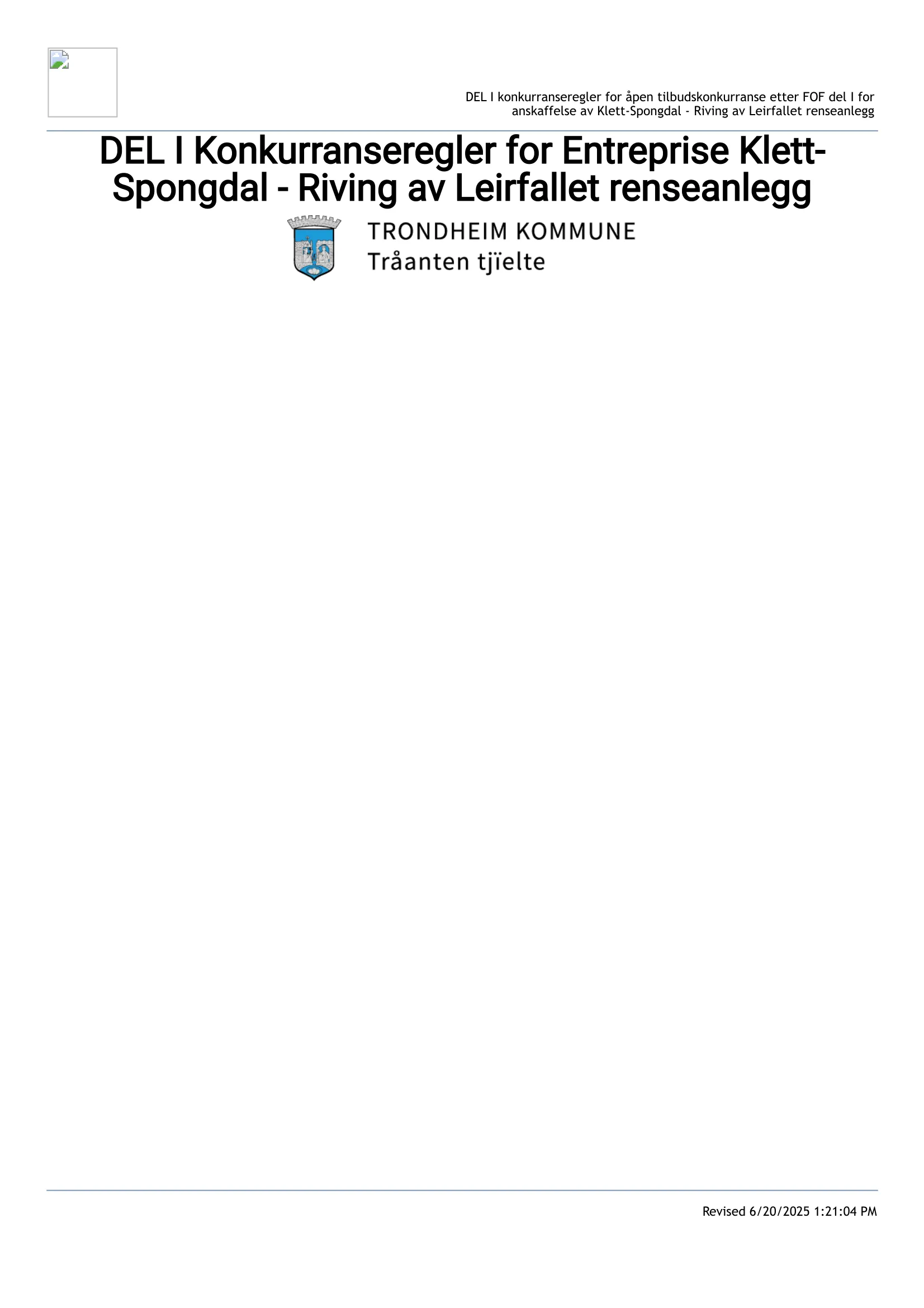 Konkurransebeskrivelse