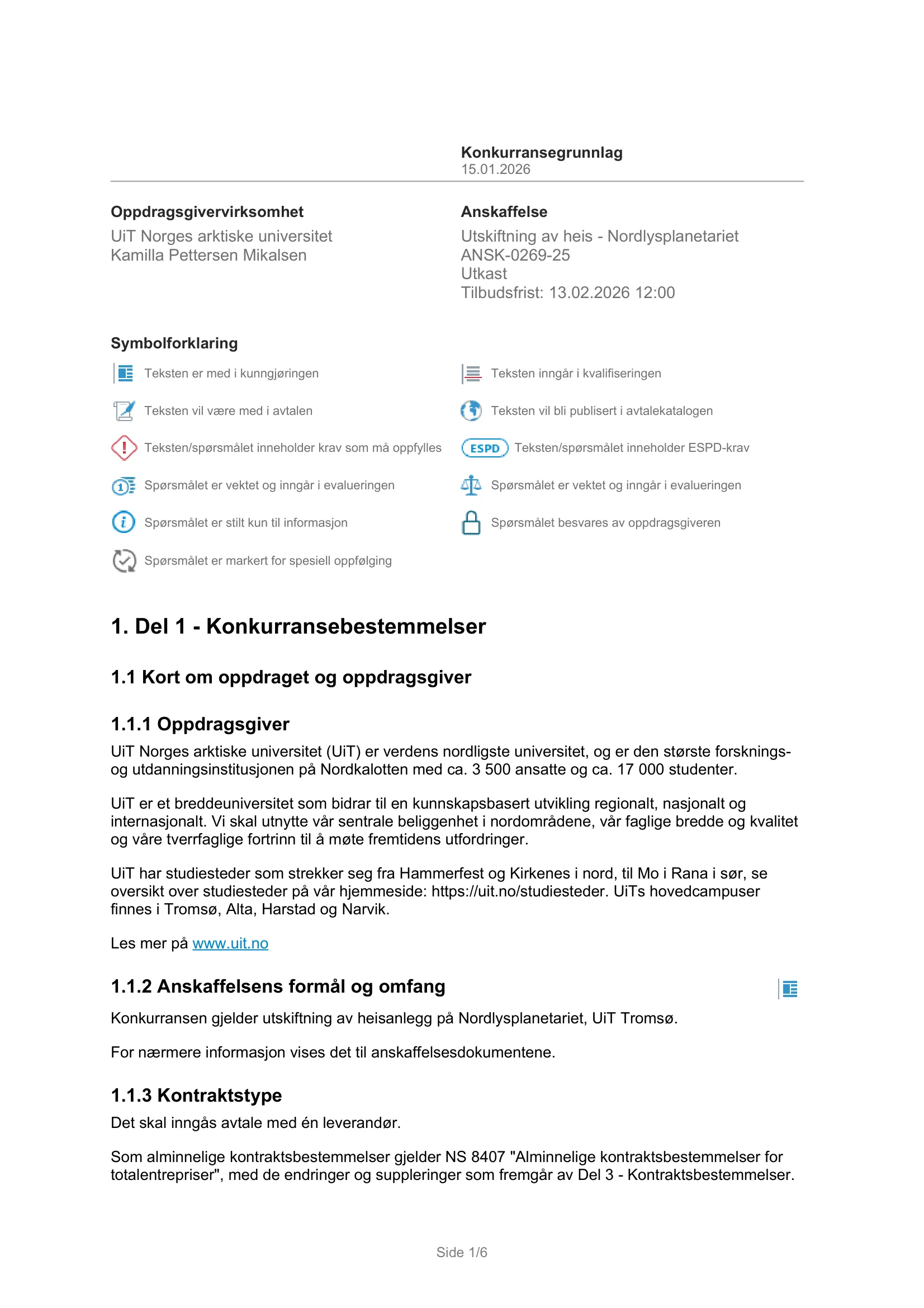 Konkurransebeskrivelse