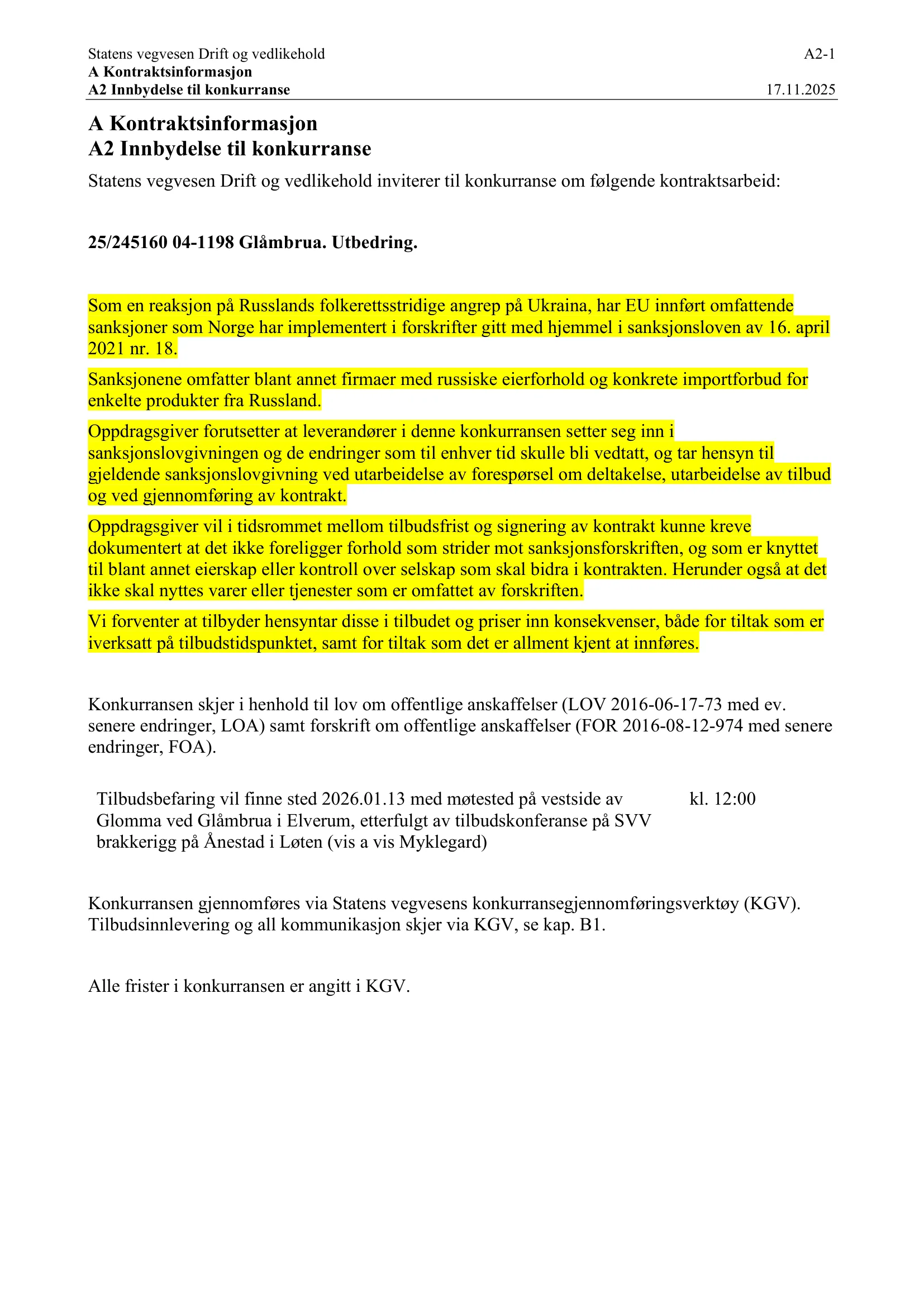 Konkurransebeskrivelse