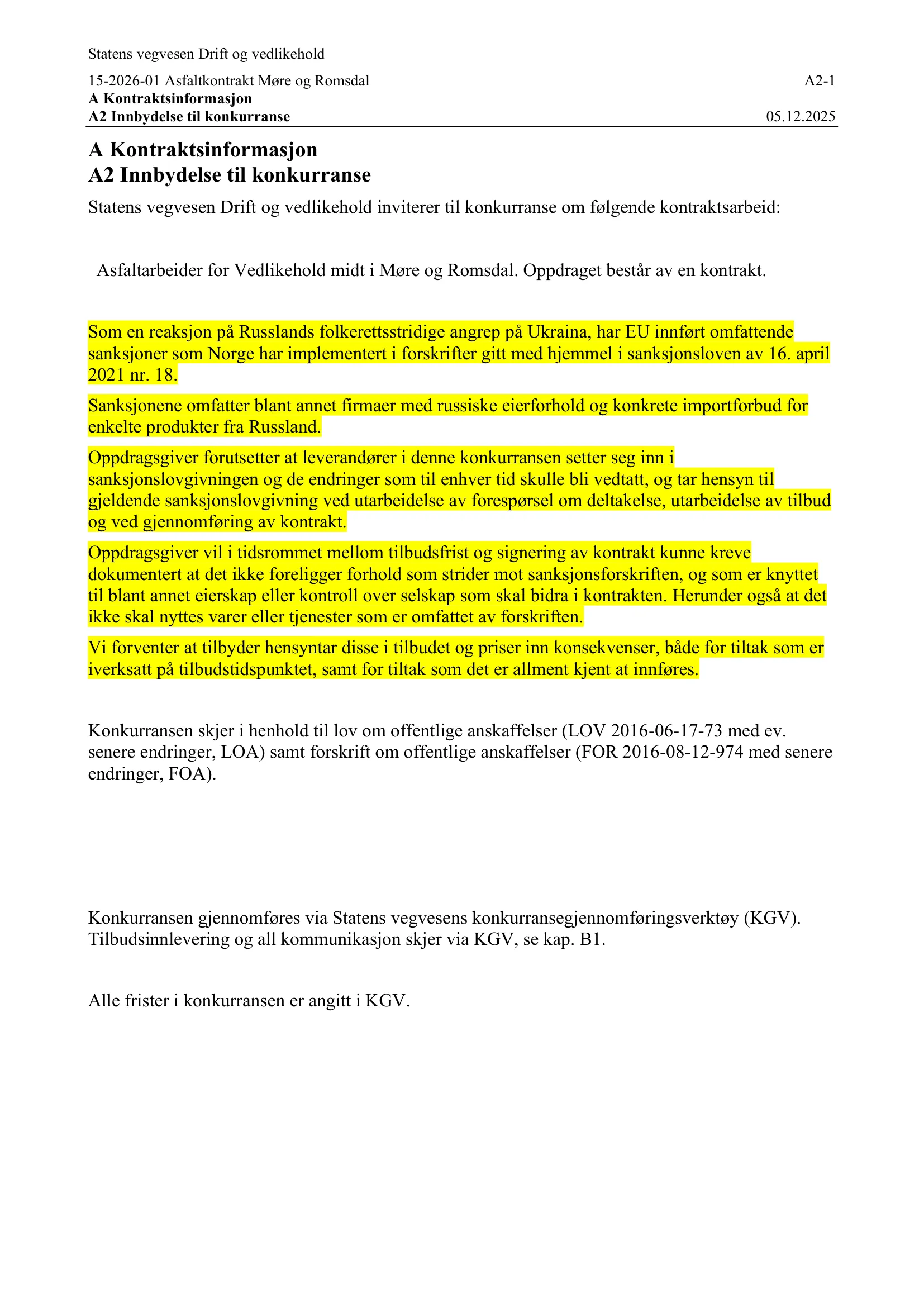 Konkurransebeskrivelse