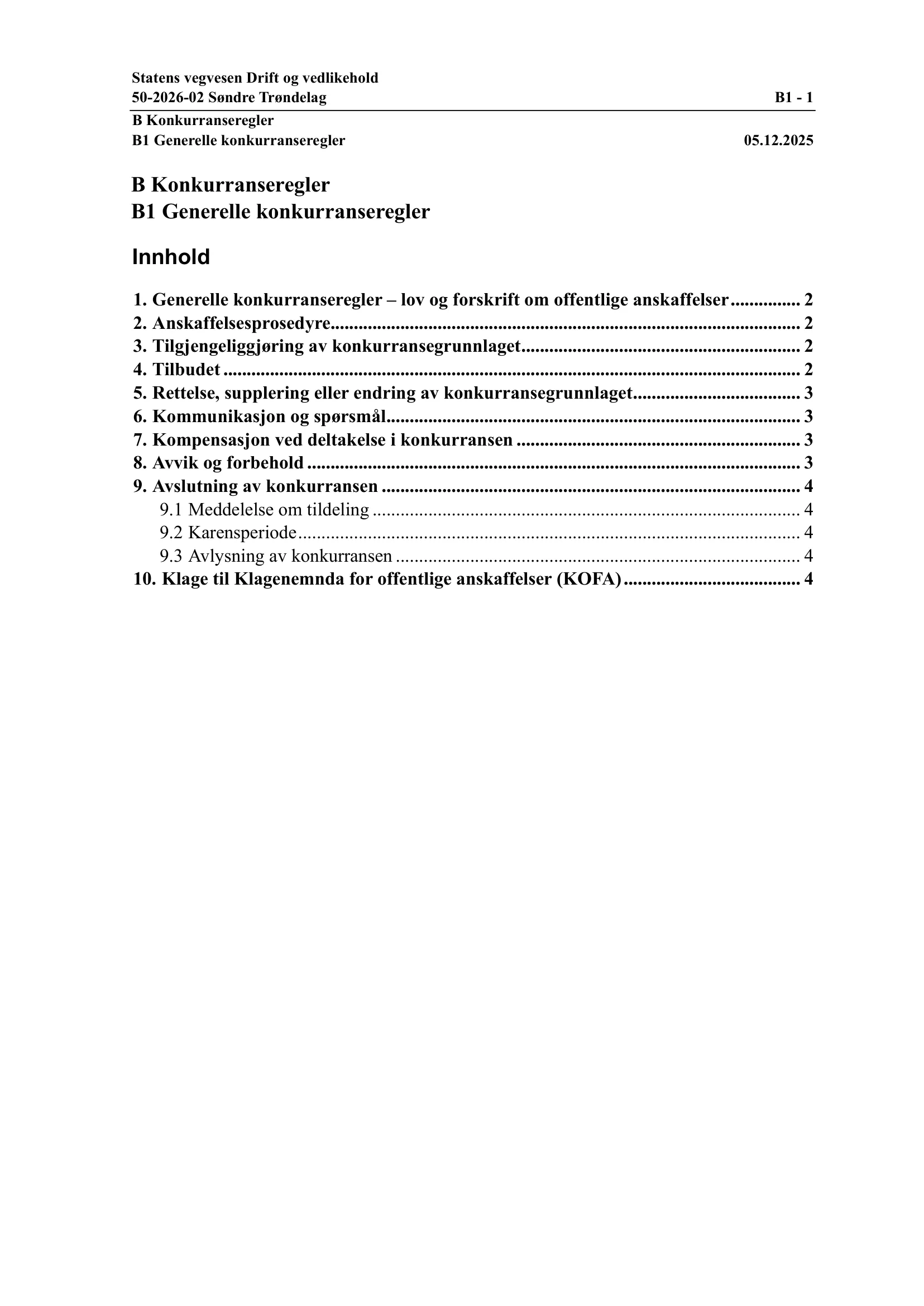 Konkurransebeskrivelse