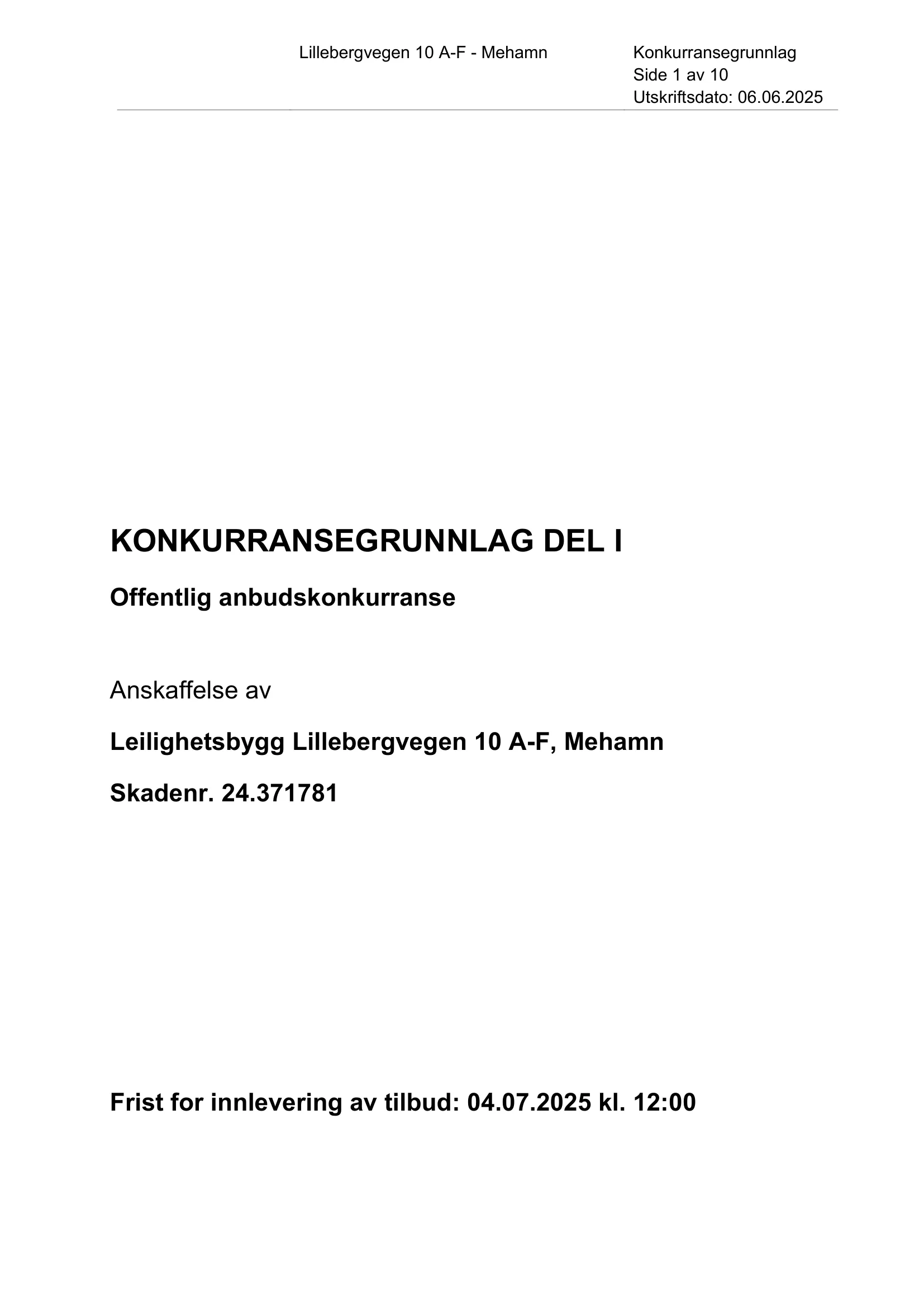 Konkurransebeskrivelse
