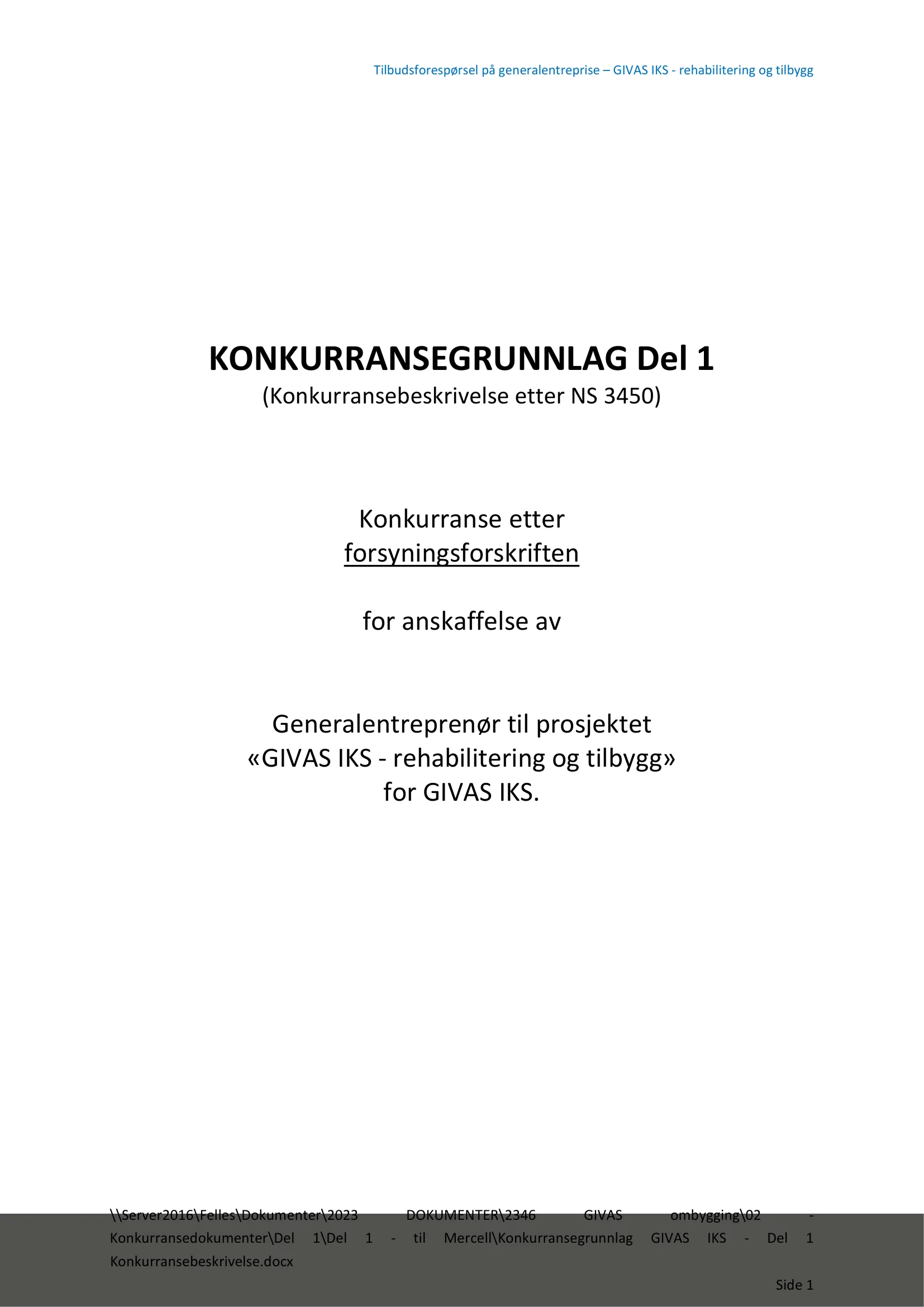 Konkurransebeskrivelse