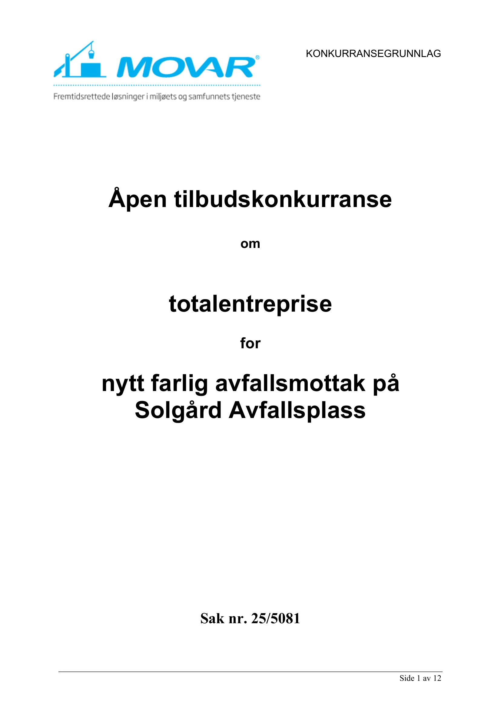 Konkurransebeskrivelse