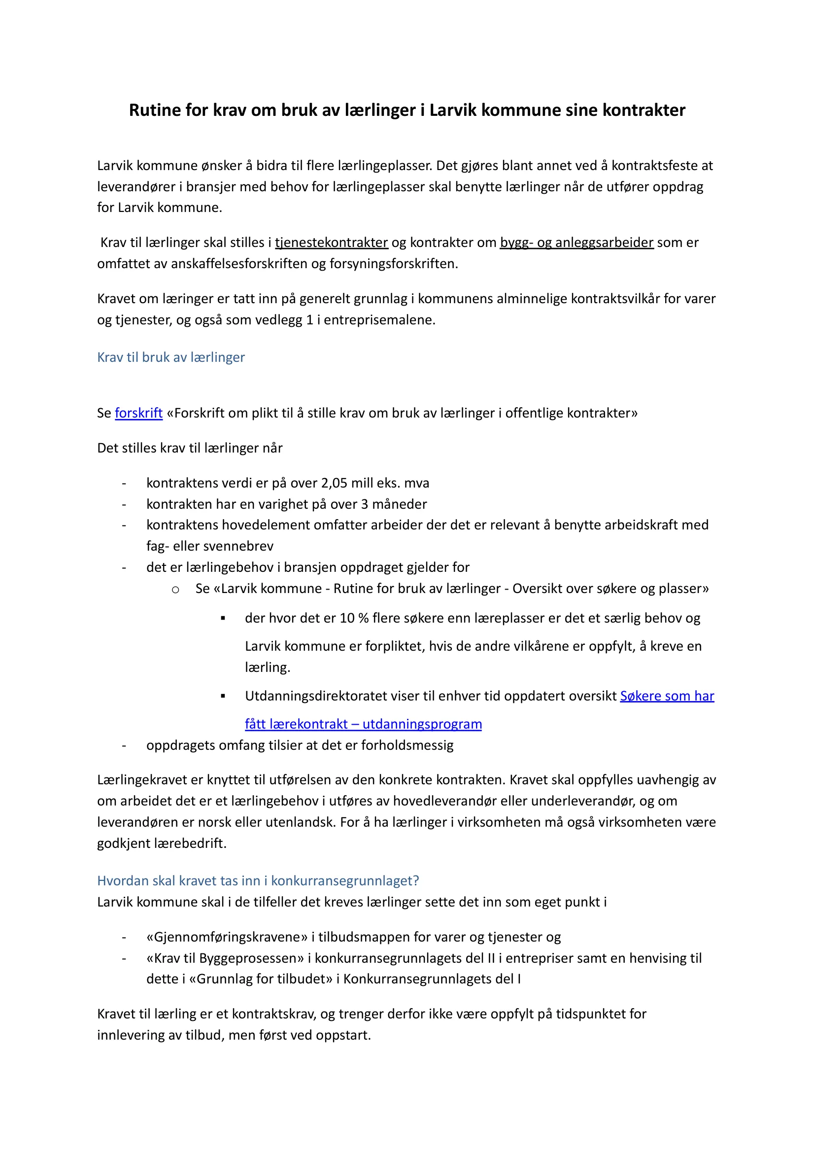 Konkurransebeskrivelse