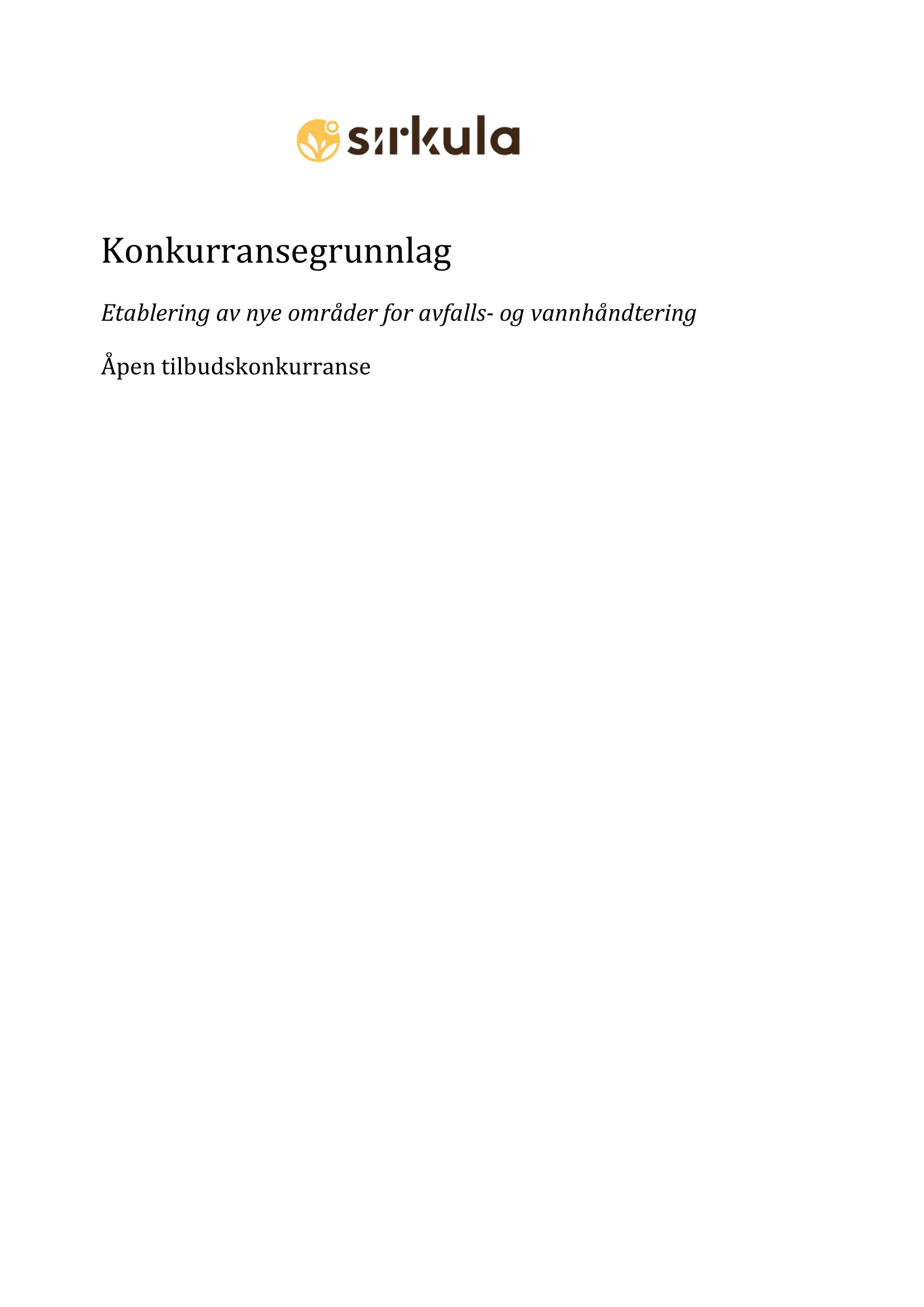 Konkurransebeskrivelse