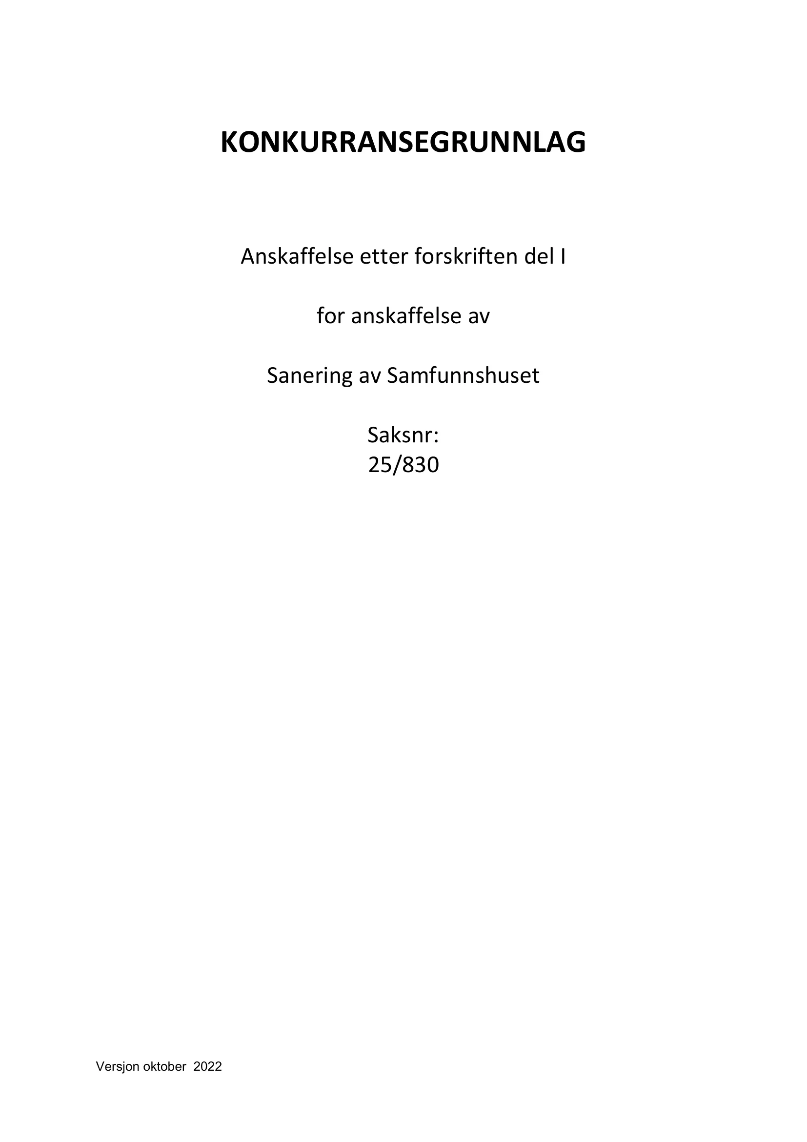 Konkurransebeskrivelse