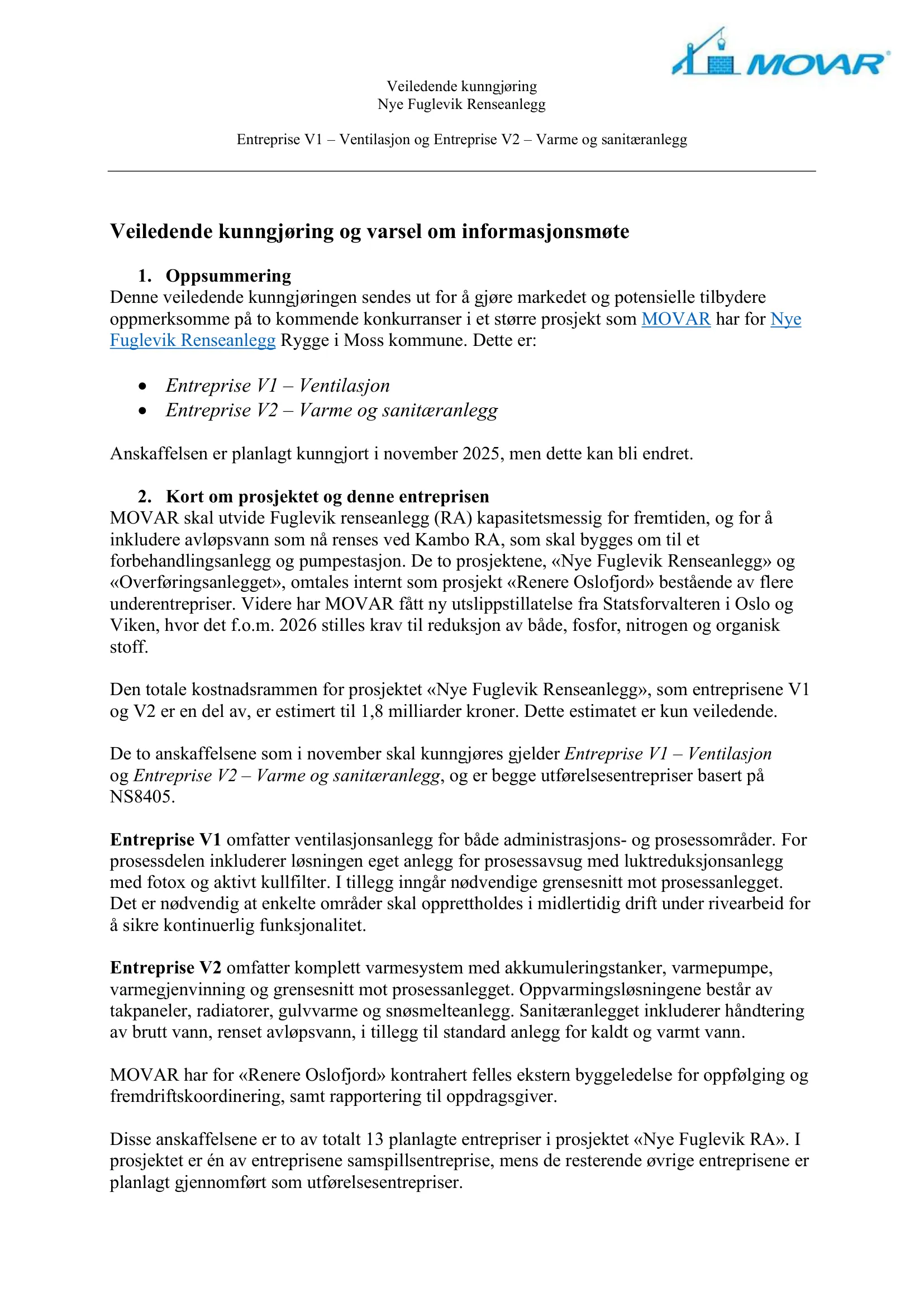 Konkurransebeskrivelse