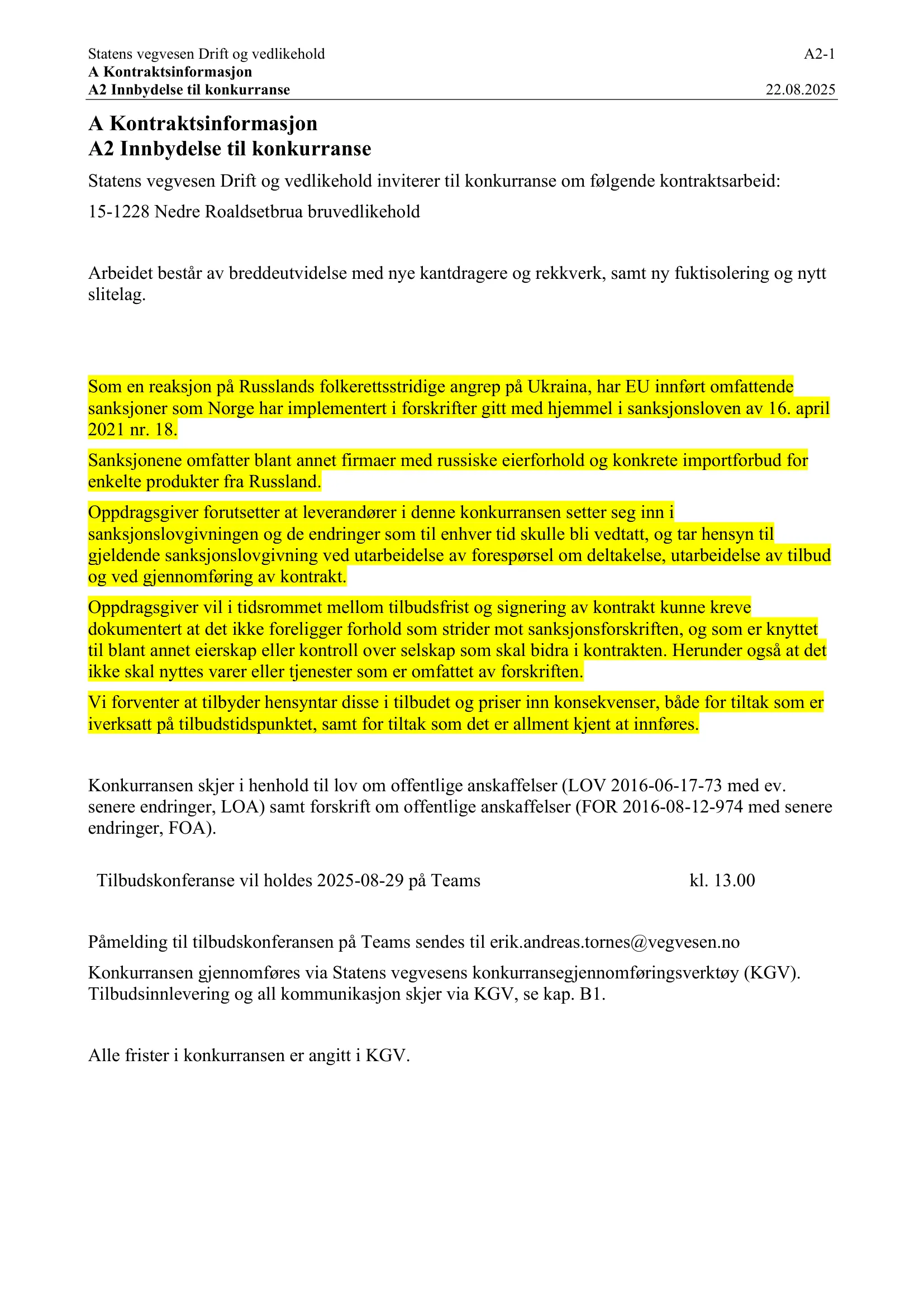 Konkurransebeskrivelse