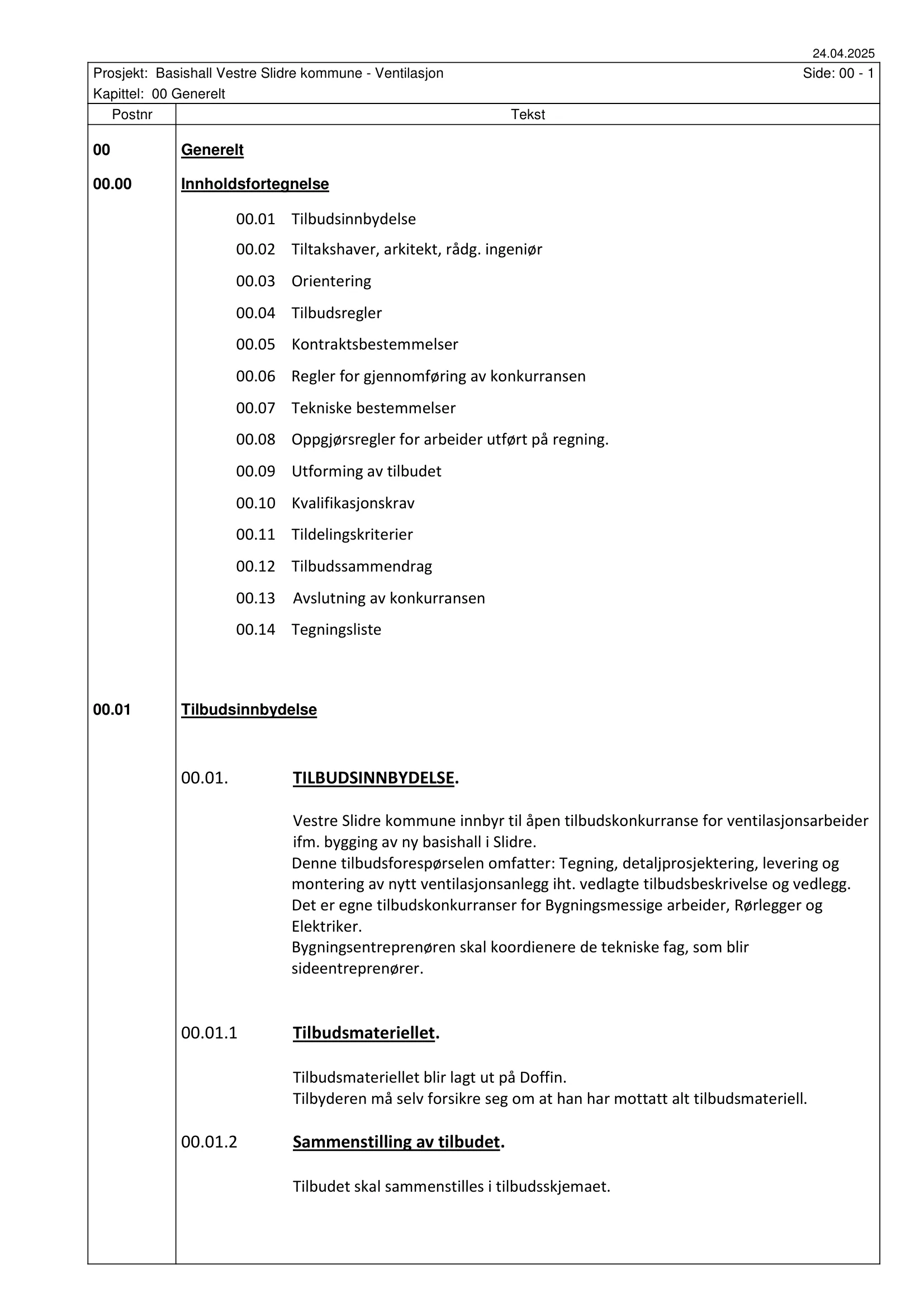 Konkurransebeskrivelse