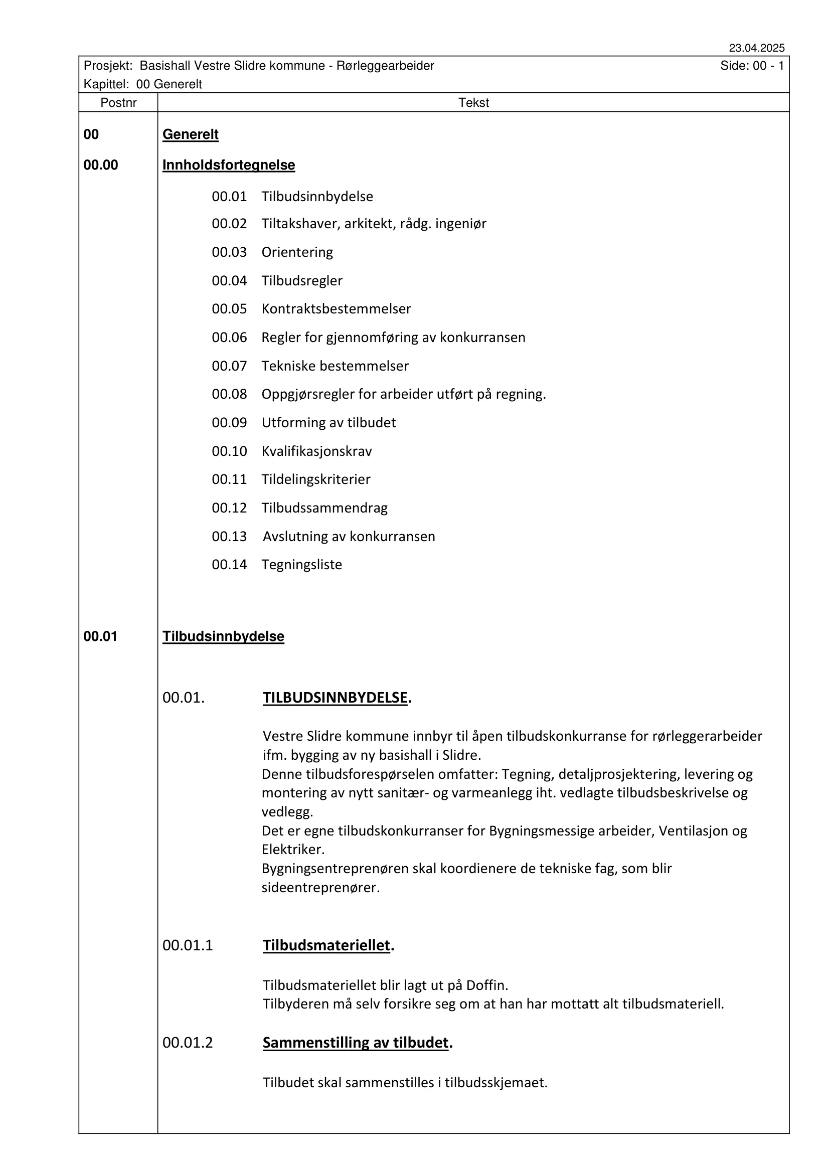 Konkurransebeskrivelse