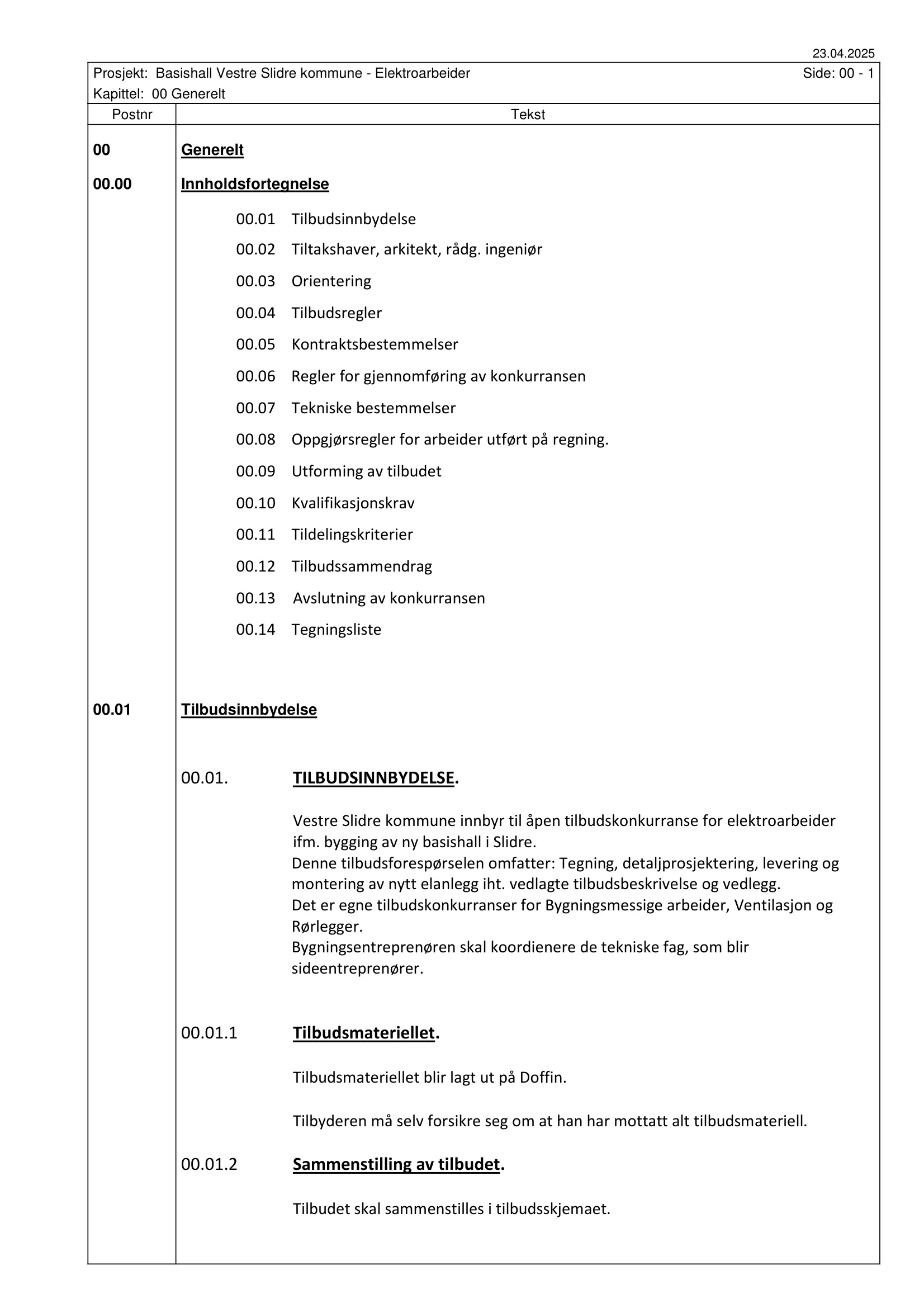 Konkurransebeskrivelse