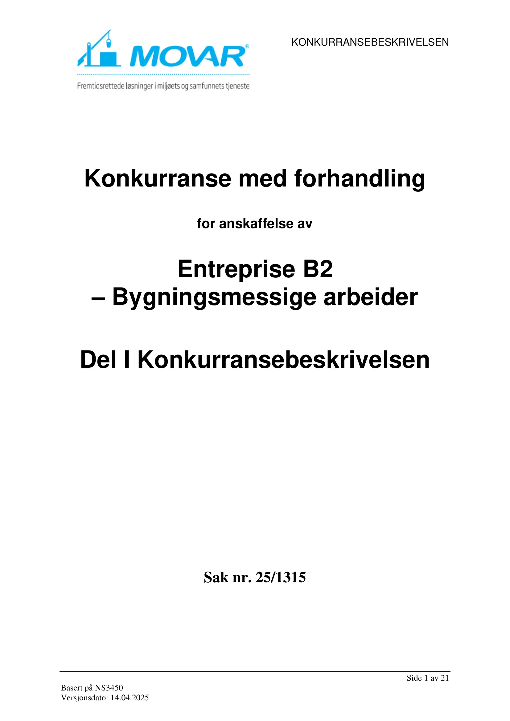 Konkurransebeskrivelse