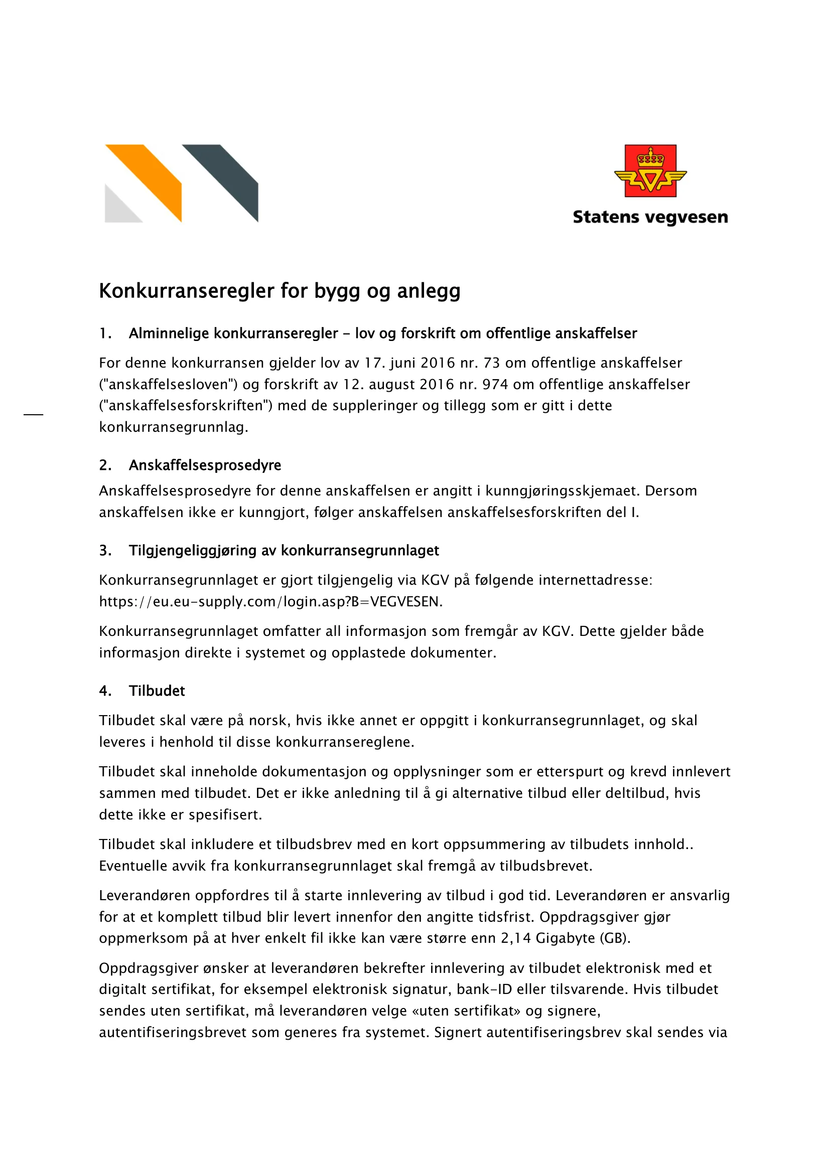 Konkurransebeskrivelse