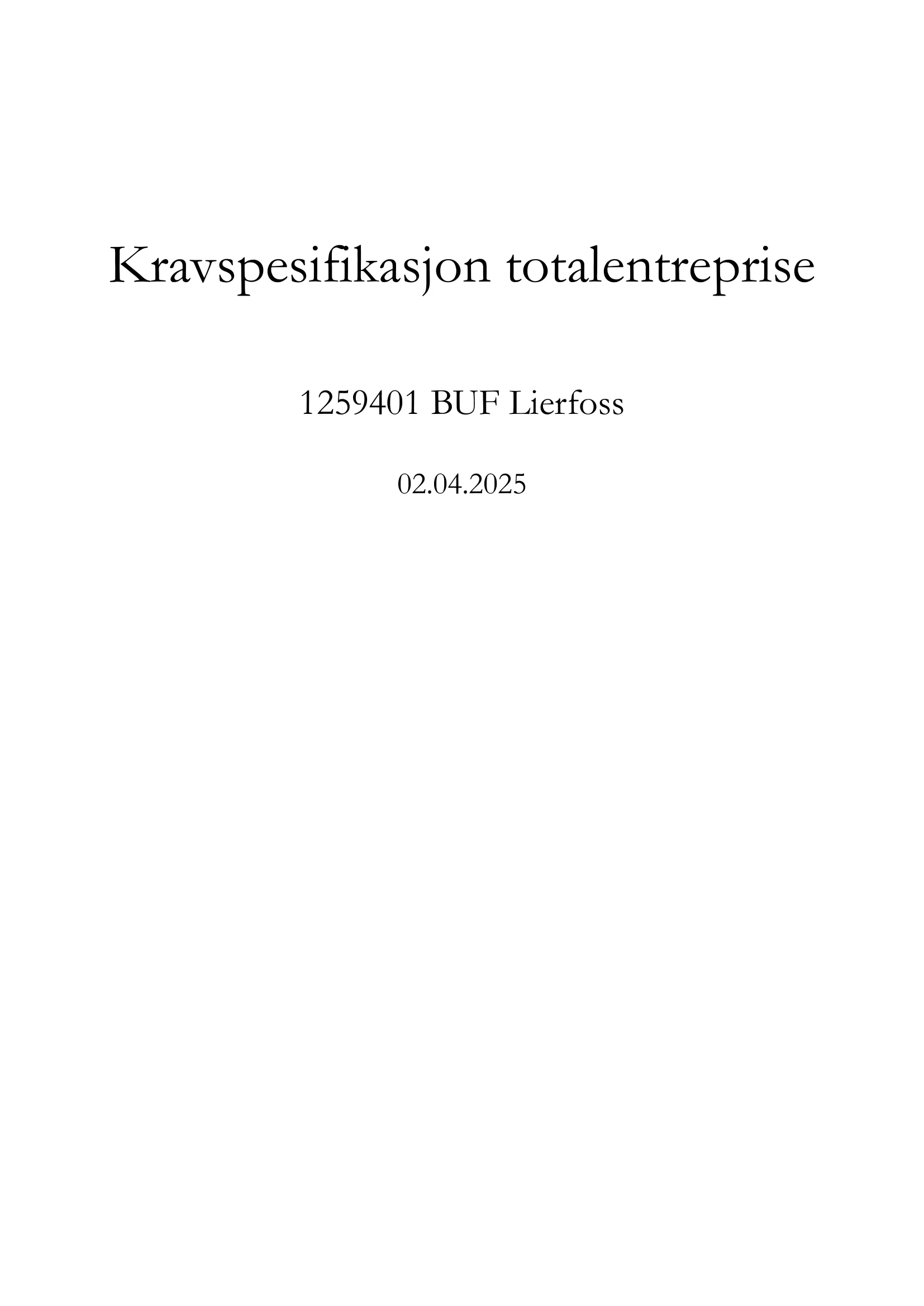 Kravspesifikasjon