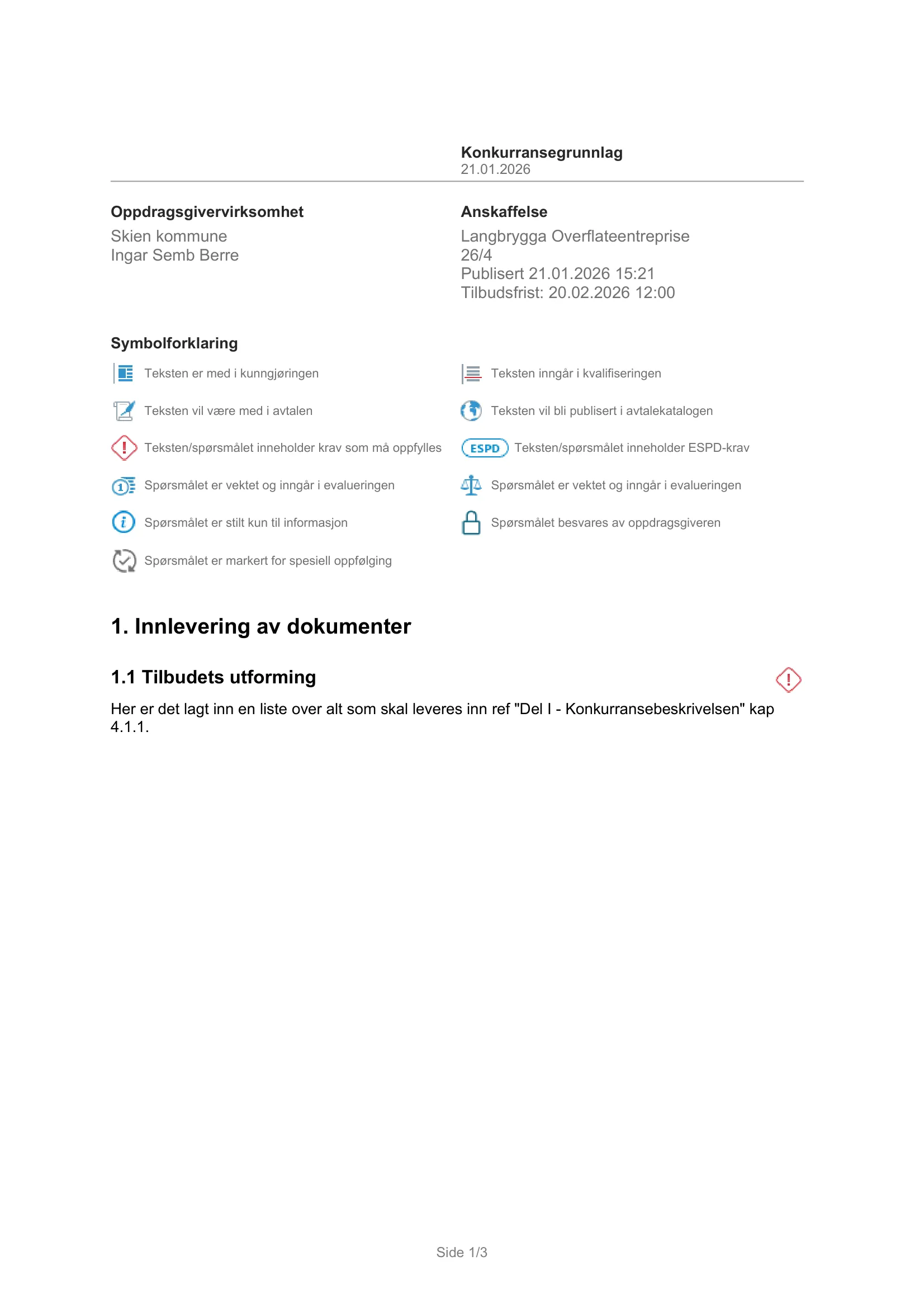 Konkurransebeskrivelse