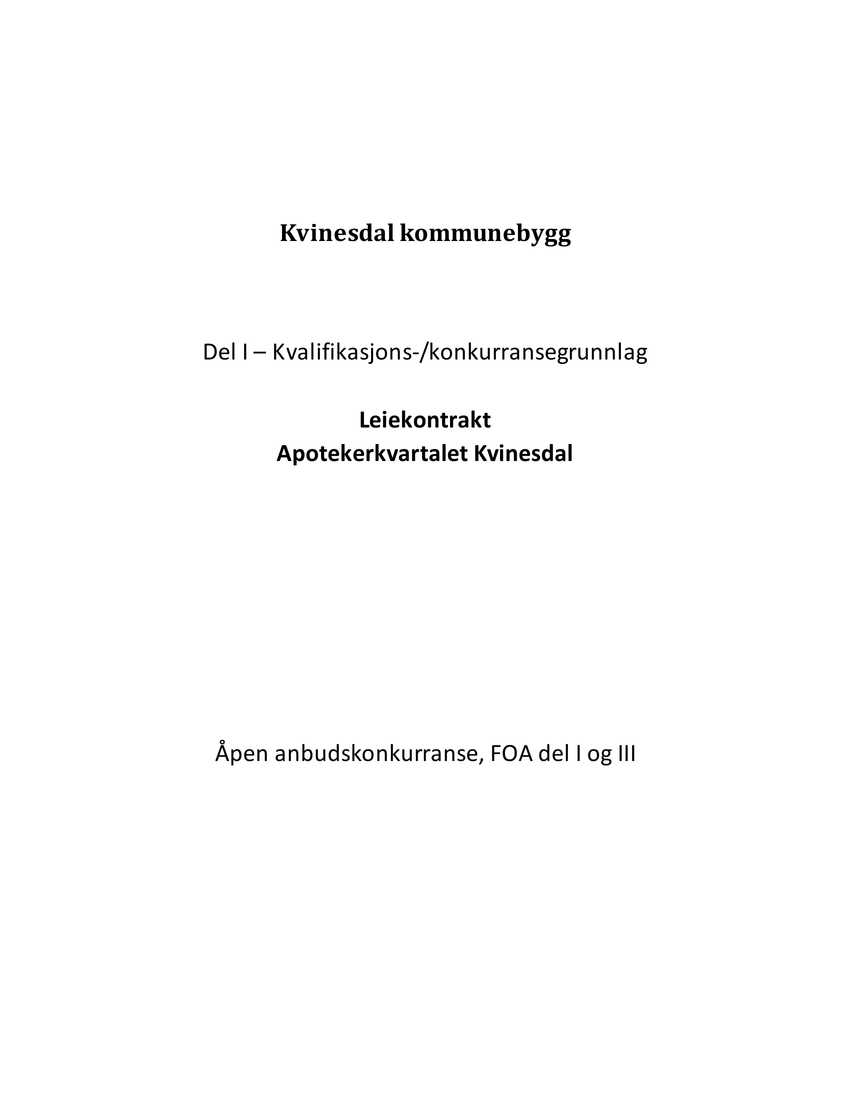 Konkurransebeskrivelse